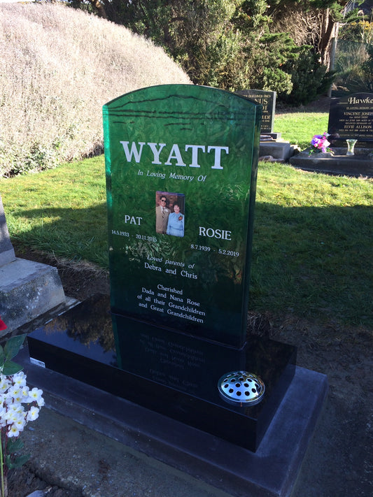 Proud to be one of New Zealand's only Glass Headstone manufacturers!