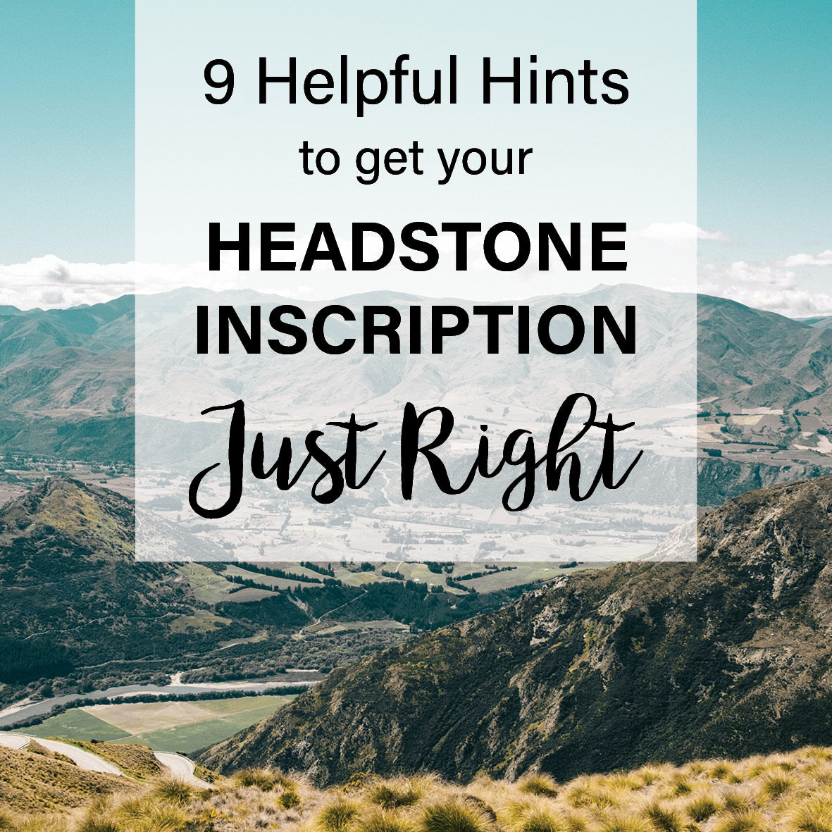 9 Tips and hints for getting your headstone inscription just right