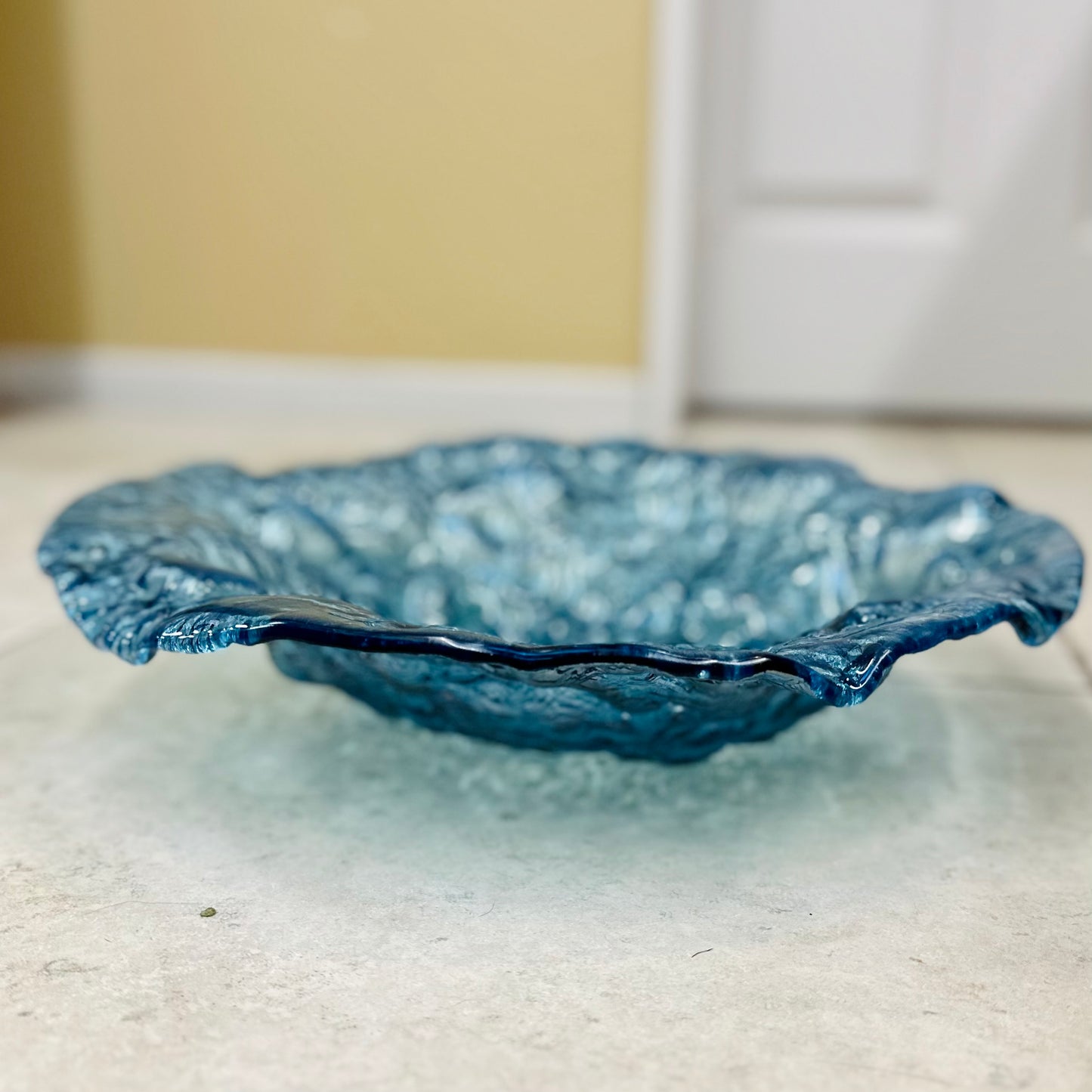 Blue Adrift handmade Glass Bowl
