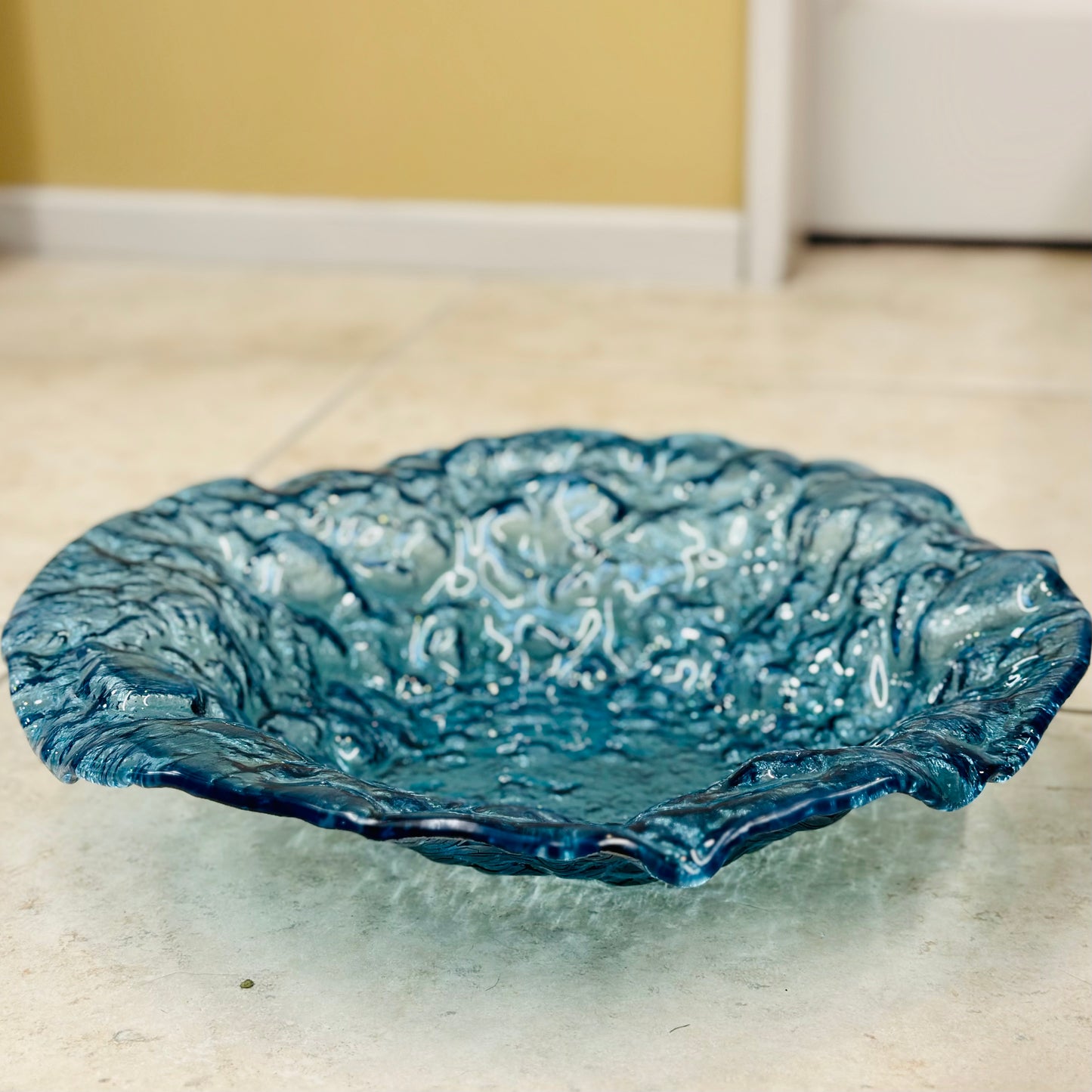 Blue Adrift handmade Glass Bowl