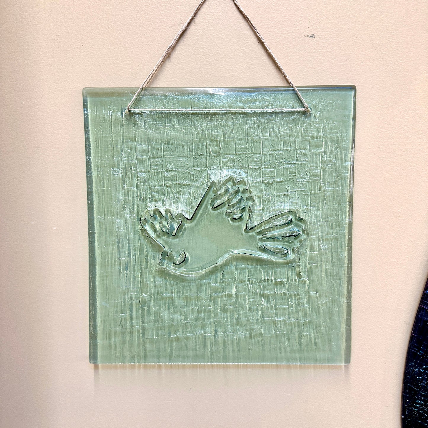 Seconds - fantail green tint wall art