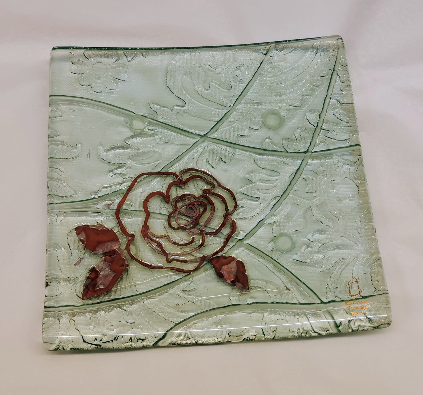 Copper Rose Outline - Small Square