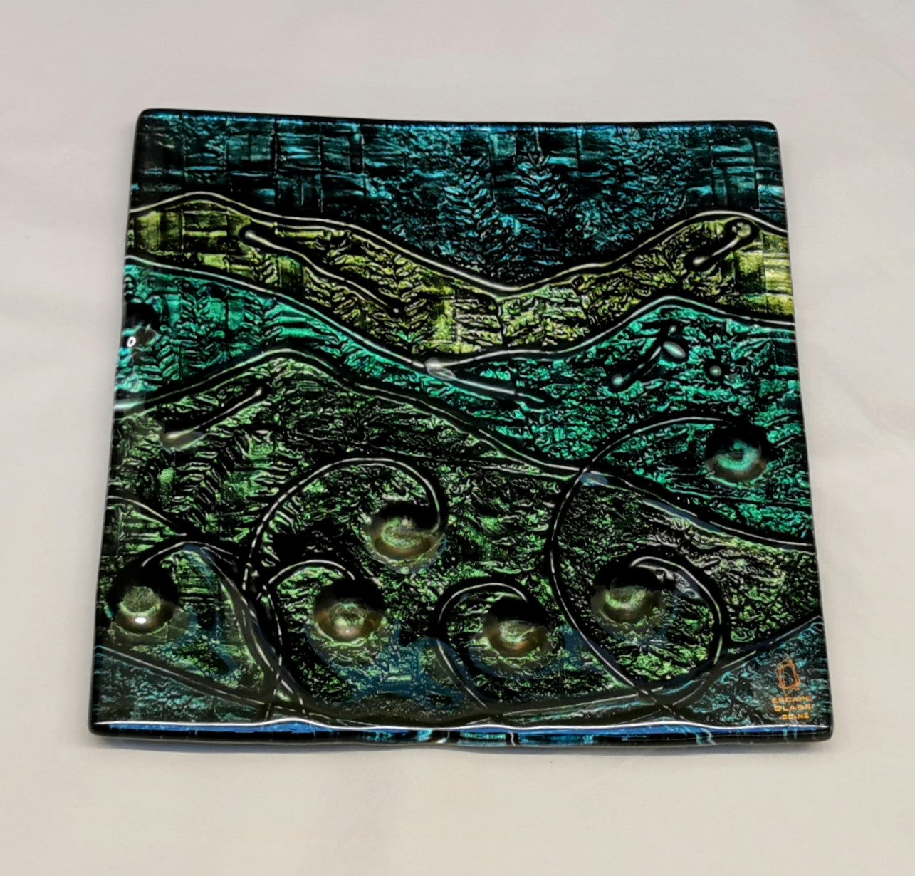 Landscape with Koru - Medium Square 25cm