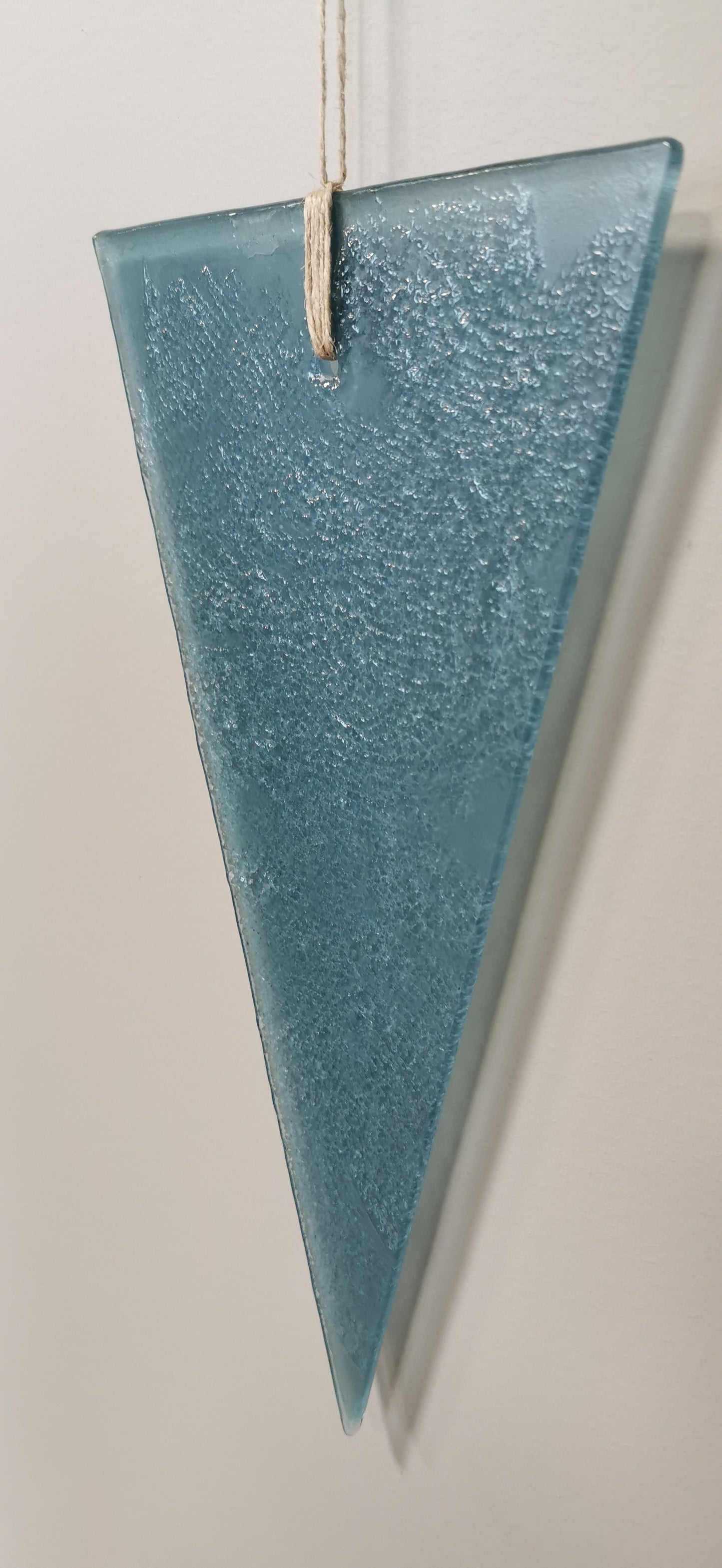 Medium Glass Art - Blue Net