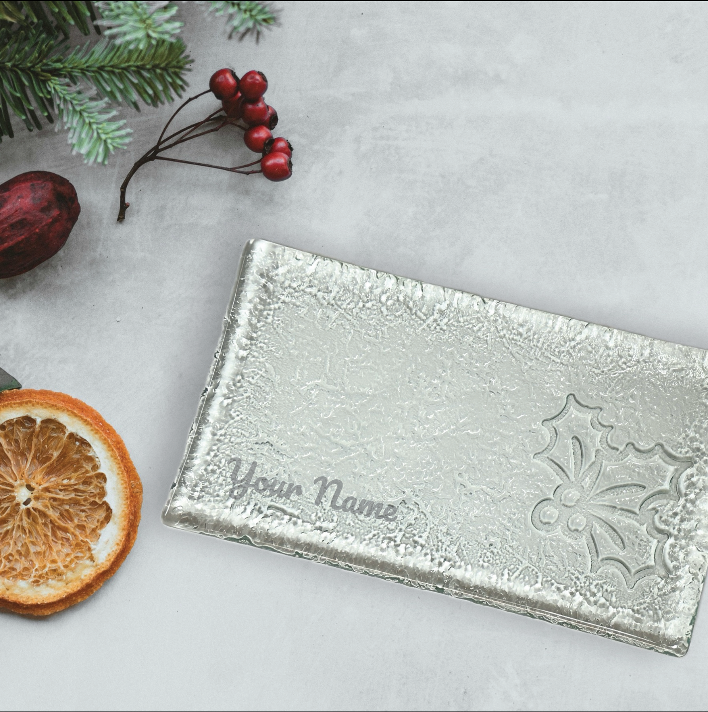Mistletoe Plate - Personalise this!