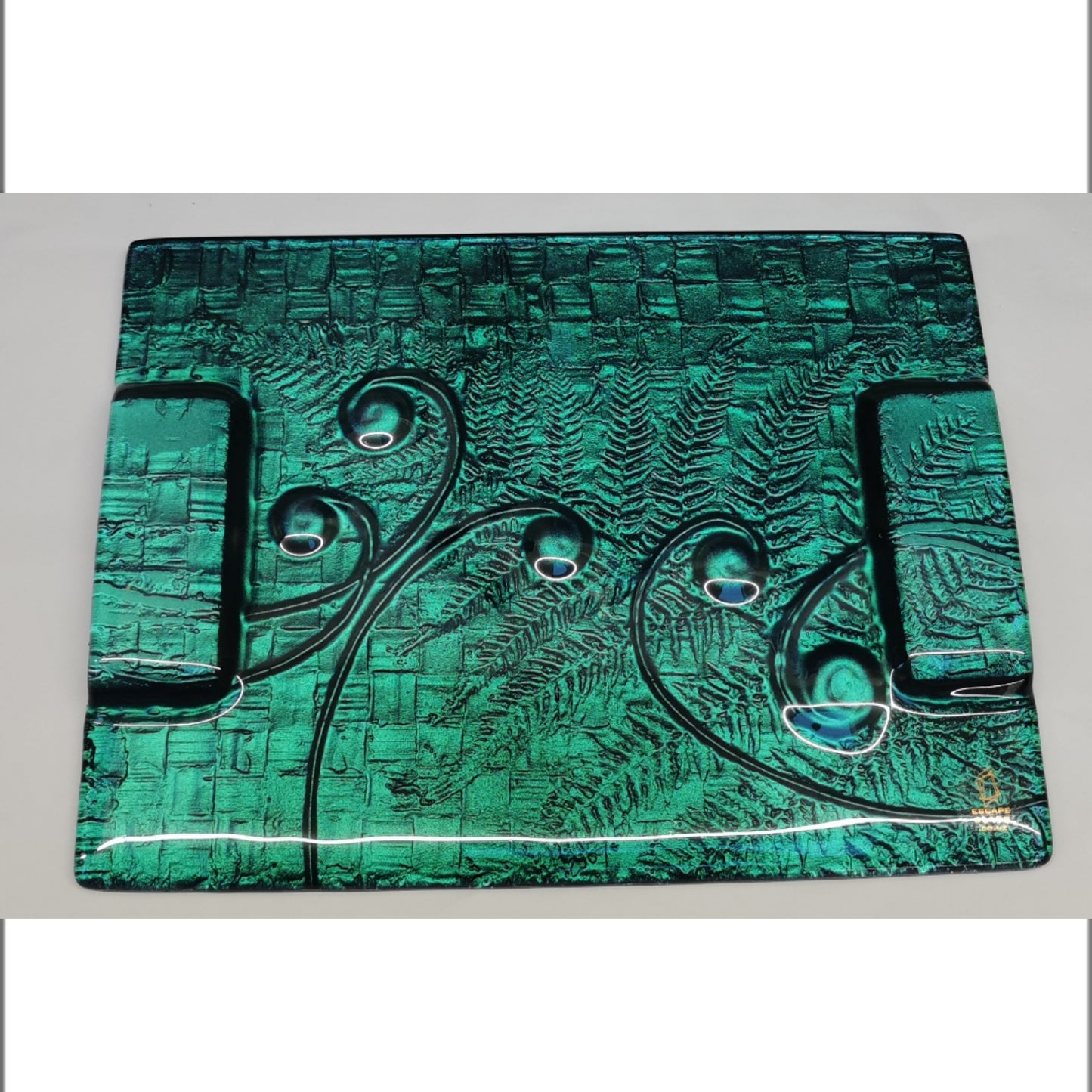 Paua Kaleidoscope raised handle platter