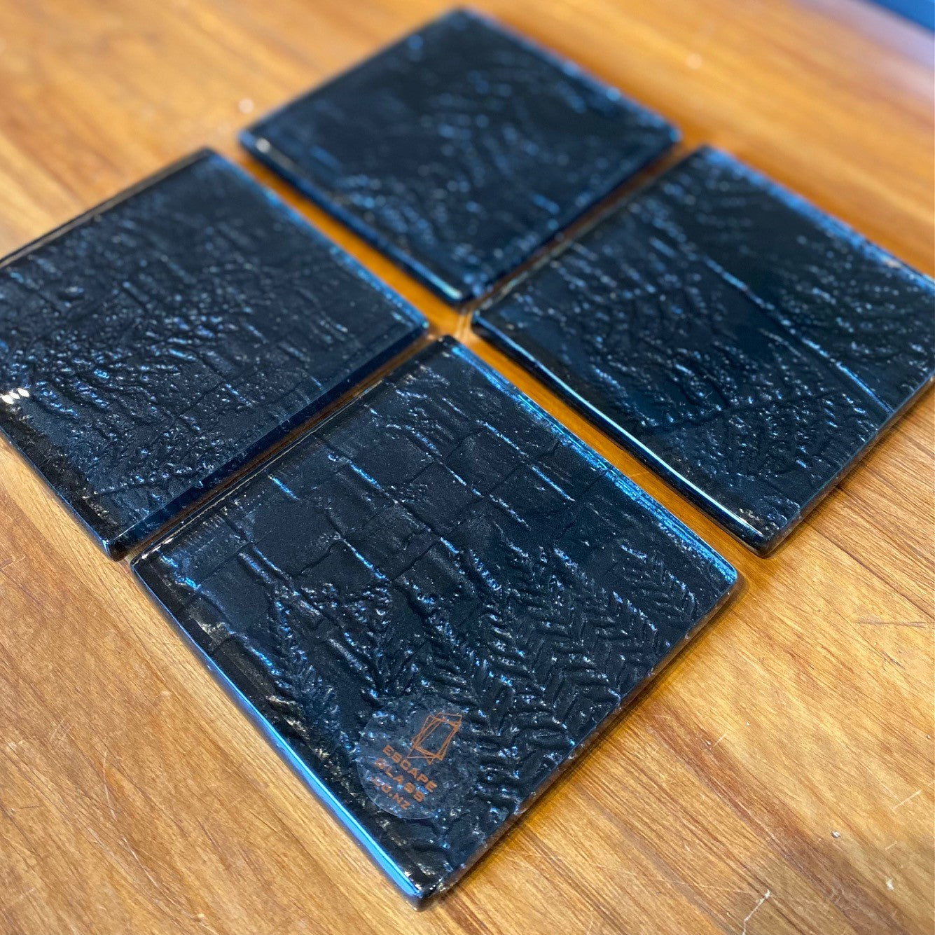Black Fern Coasters - Set of 4