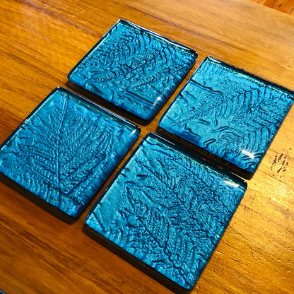Turquoise Fern - Set of 4