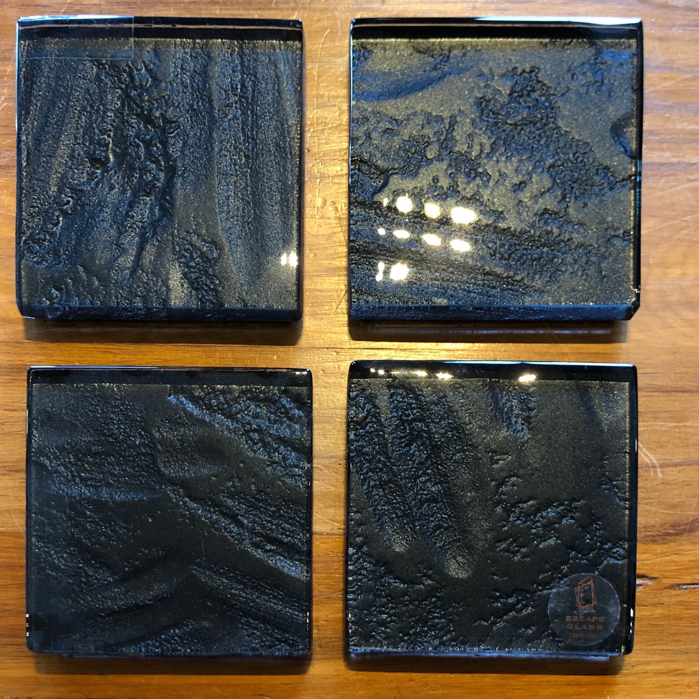 Black Freescape Coasters - Set of 4