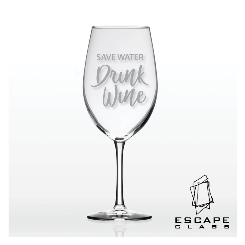 Engraved Wine Glass - Custom