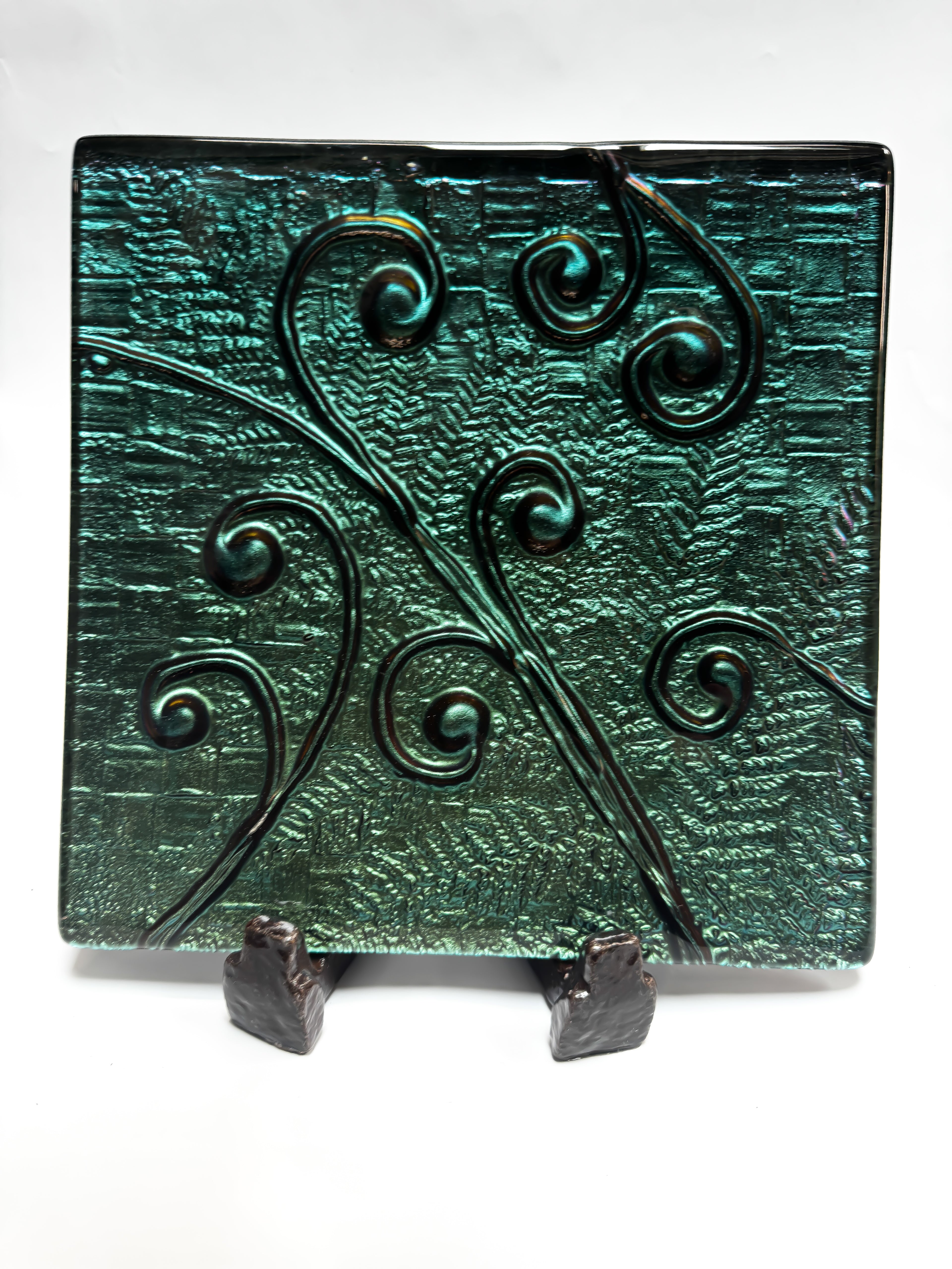 Koru, Fern & Flax - 25cm Square Platter