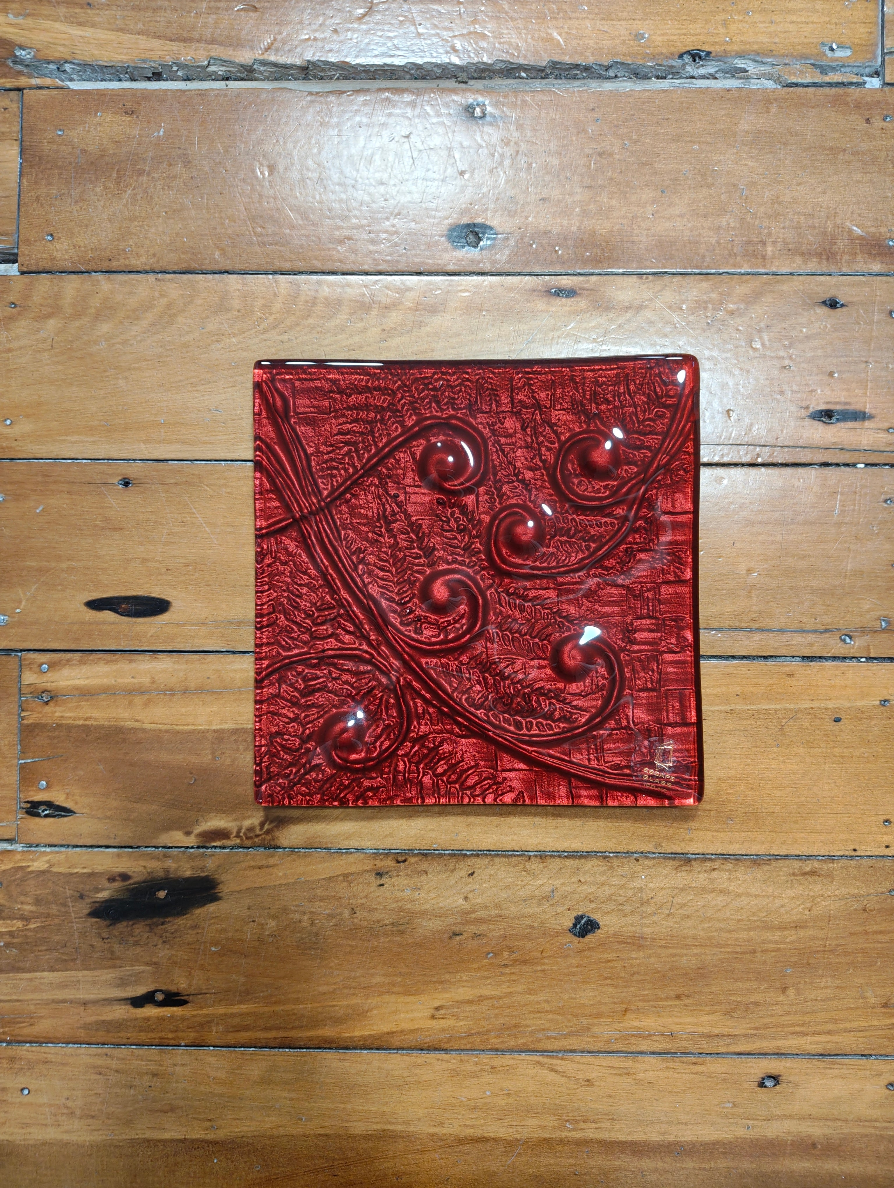 30cm Square Platter - Koru & Fern