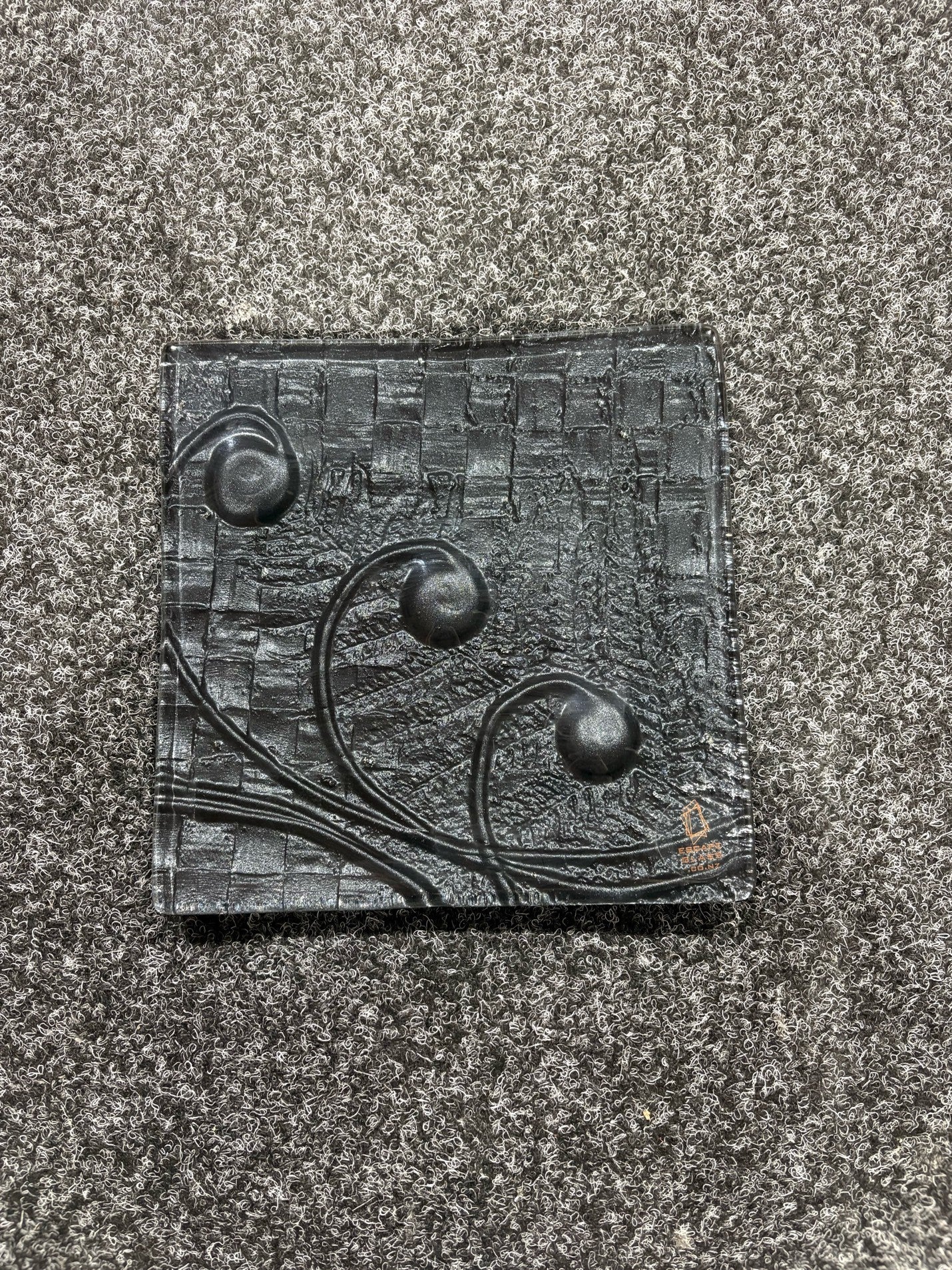 Garage Sale Black Koru Fern 200sq Platter