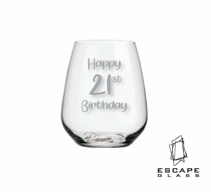 Designed Stemless Wine Glass / Tumbler
