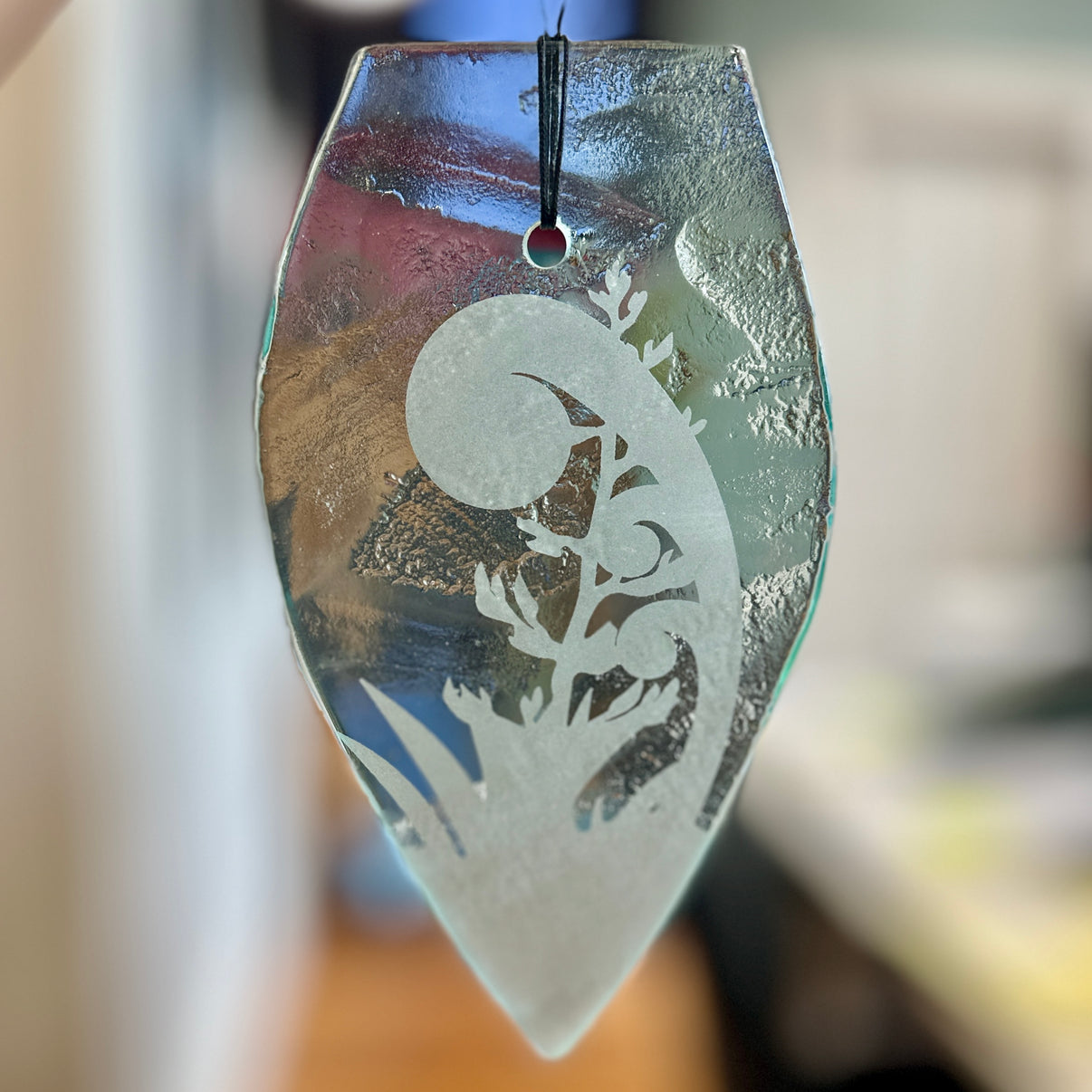 Crest Wall Hanging Koru Escape Glass