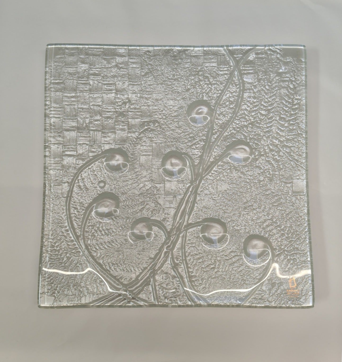 25cm Square Platter - Koru & Fern