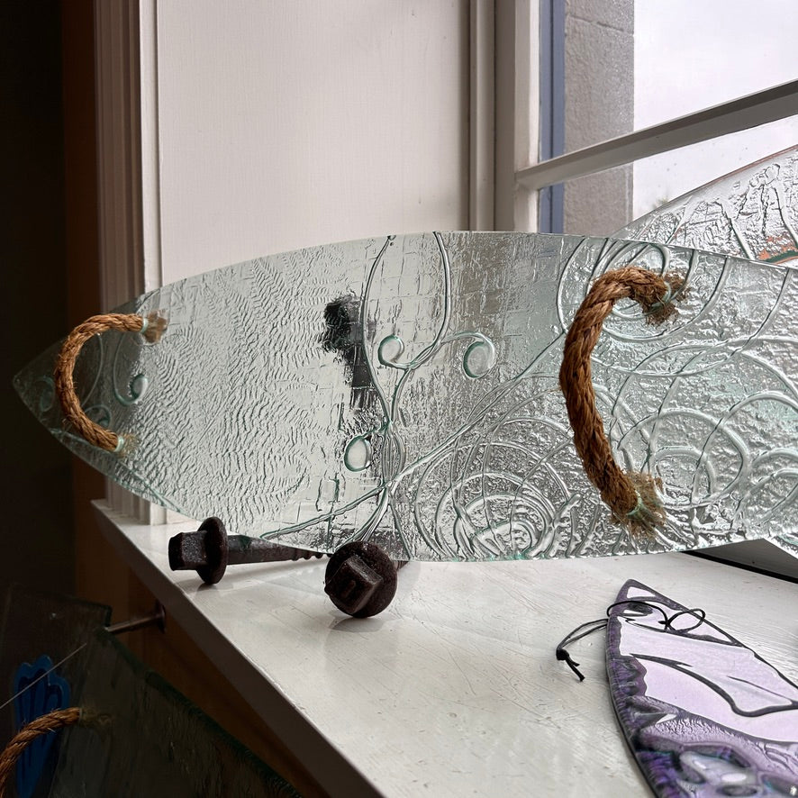 Large Clear Waka Platter - Rope Handles