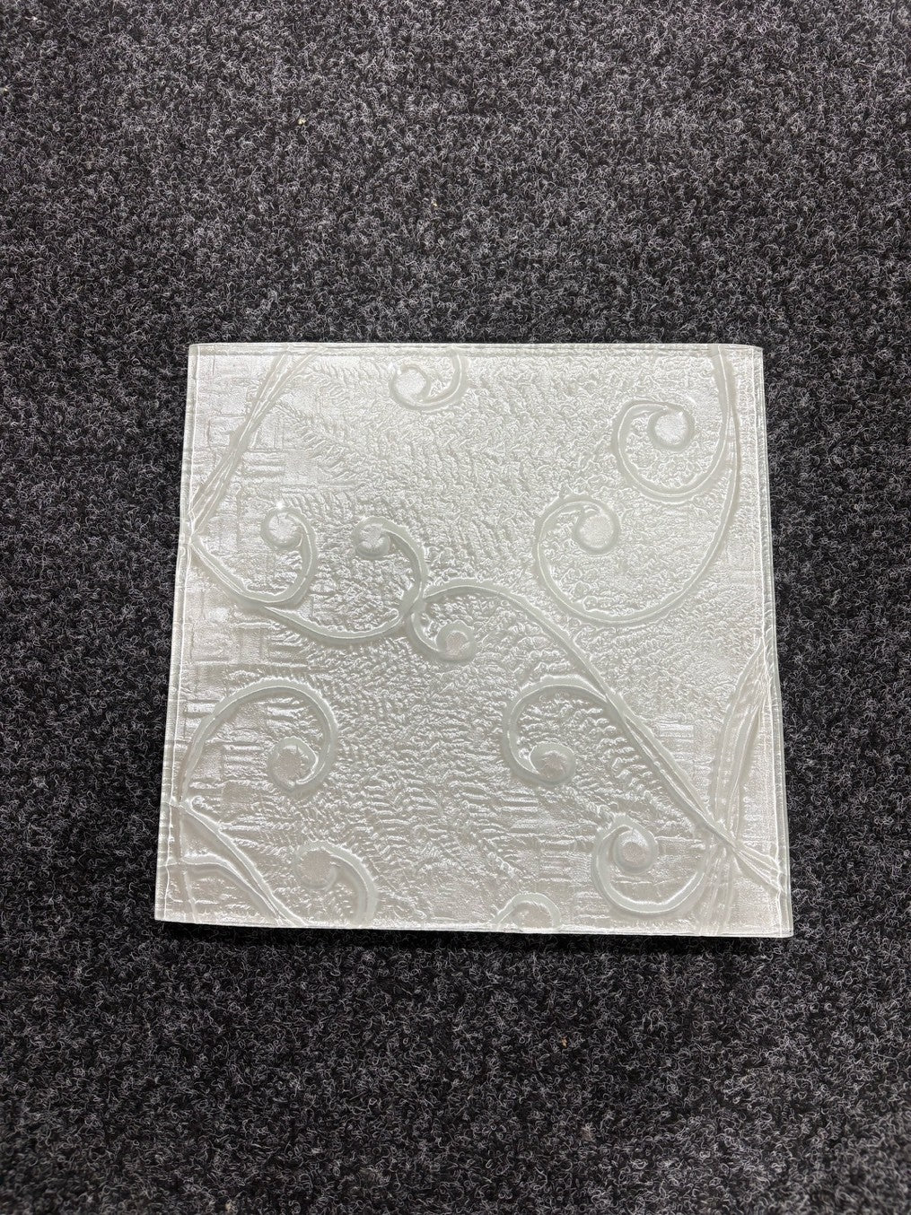Garage Sale White Koru Fern 300sq Square Platter
