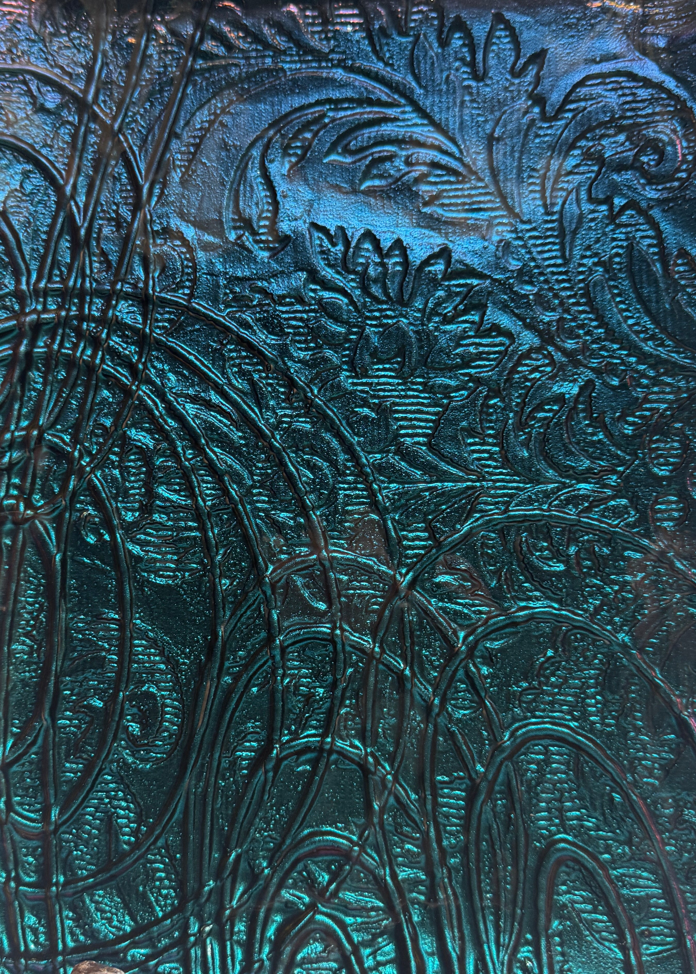 Small Hand Held Platter - Anaglypta