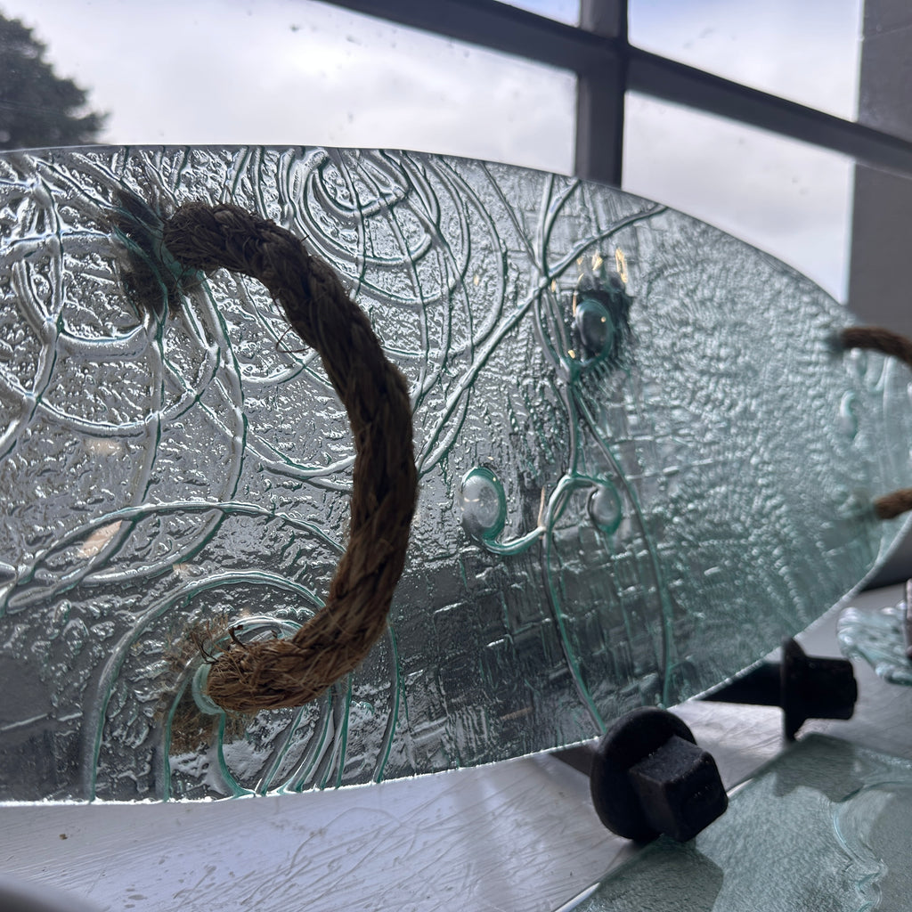 Large Clear Waka Platter - Rope Handles