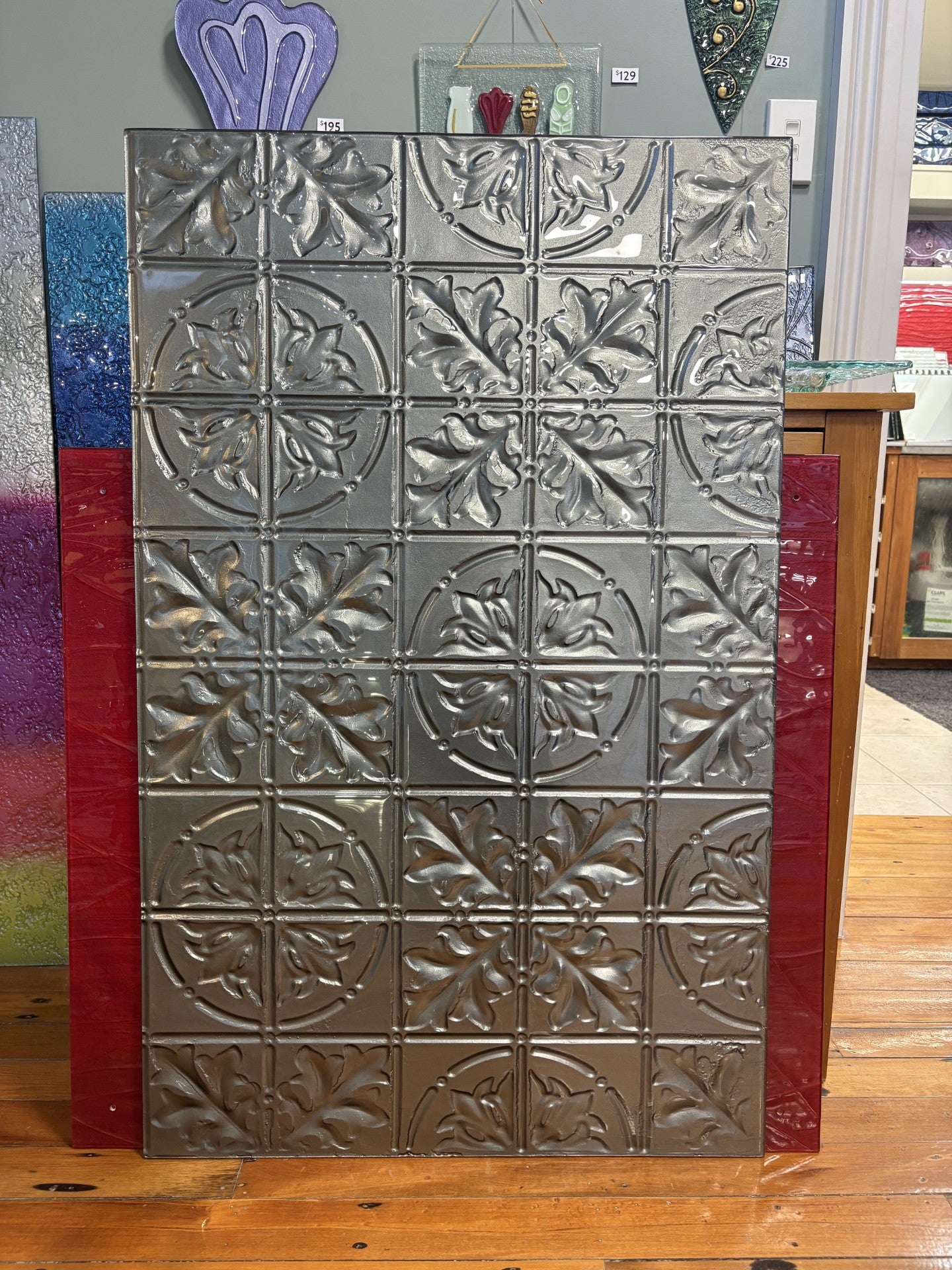Garage Sale SPLASHBACK Pressed Tin - Deep Space Grey