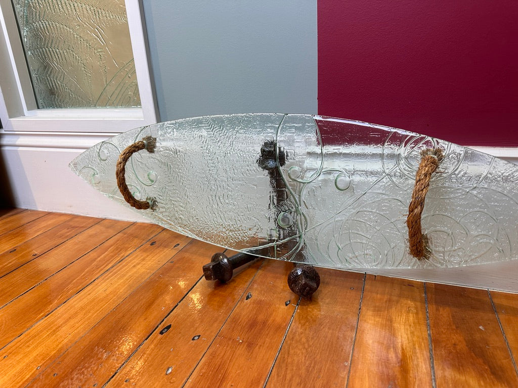 Large Clear Waka Platter - Rope Handles
