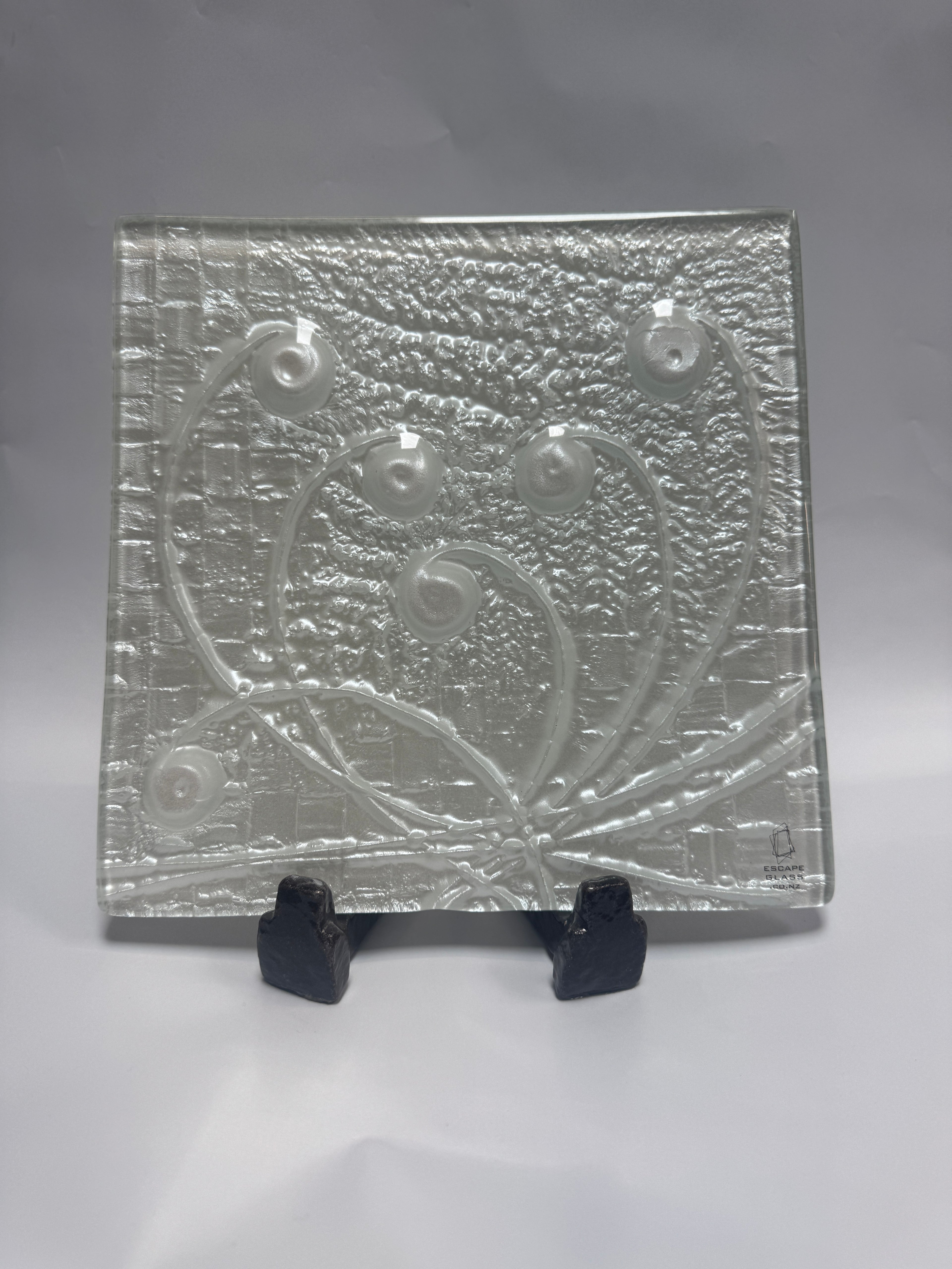 Koru, Fern & Flax - 25cm Square Platter