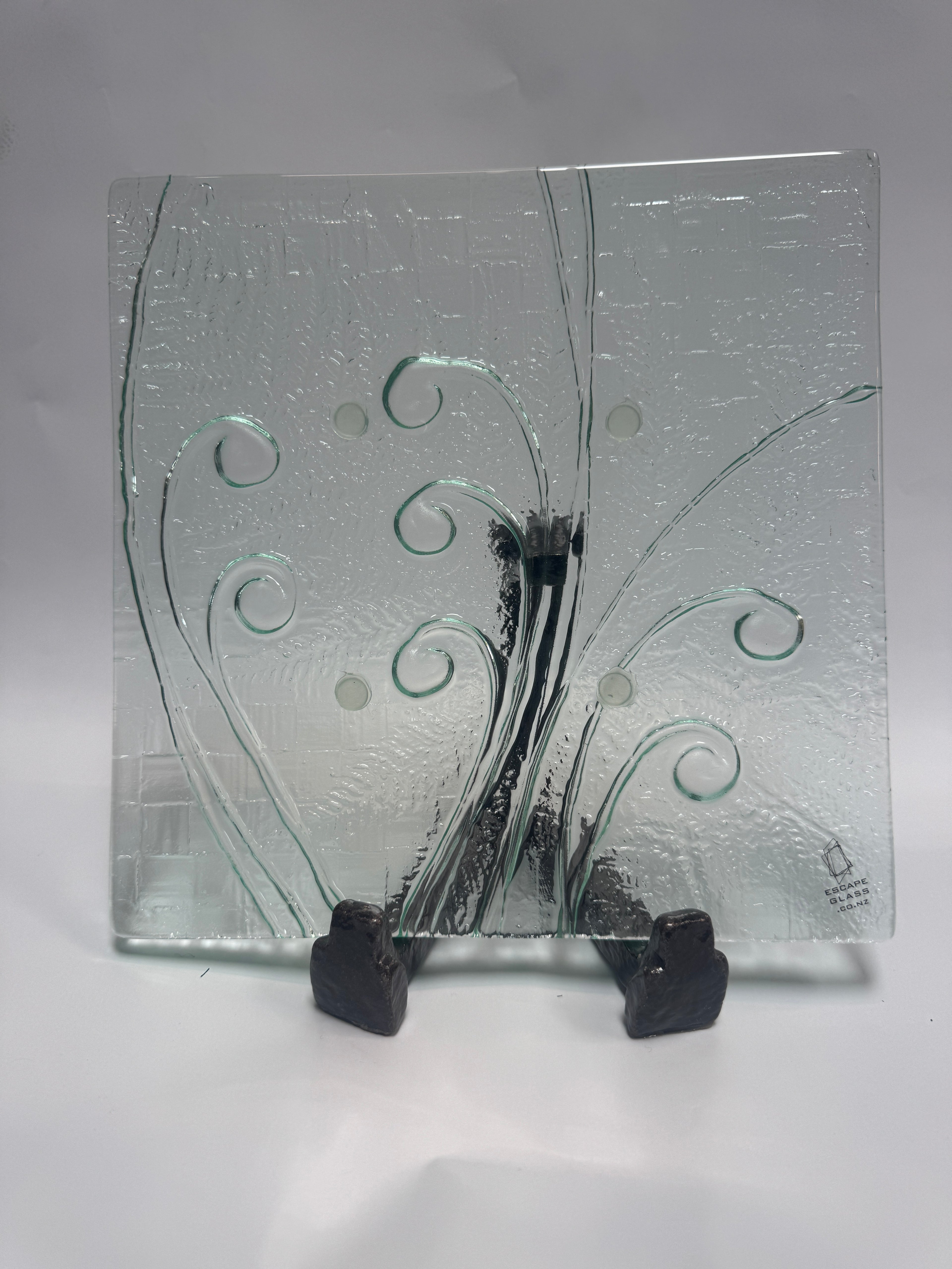 Koru, Fern & Flax - 25cm Square Platter