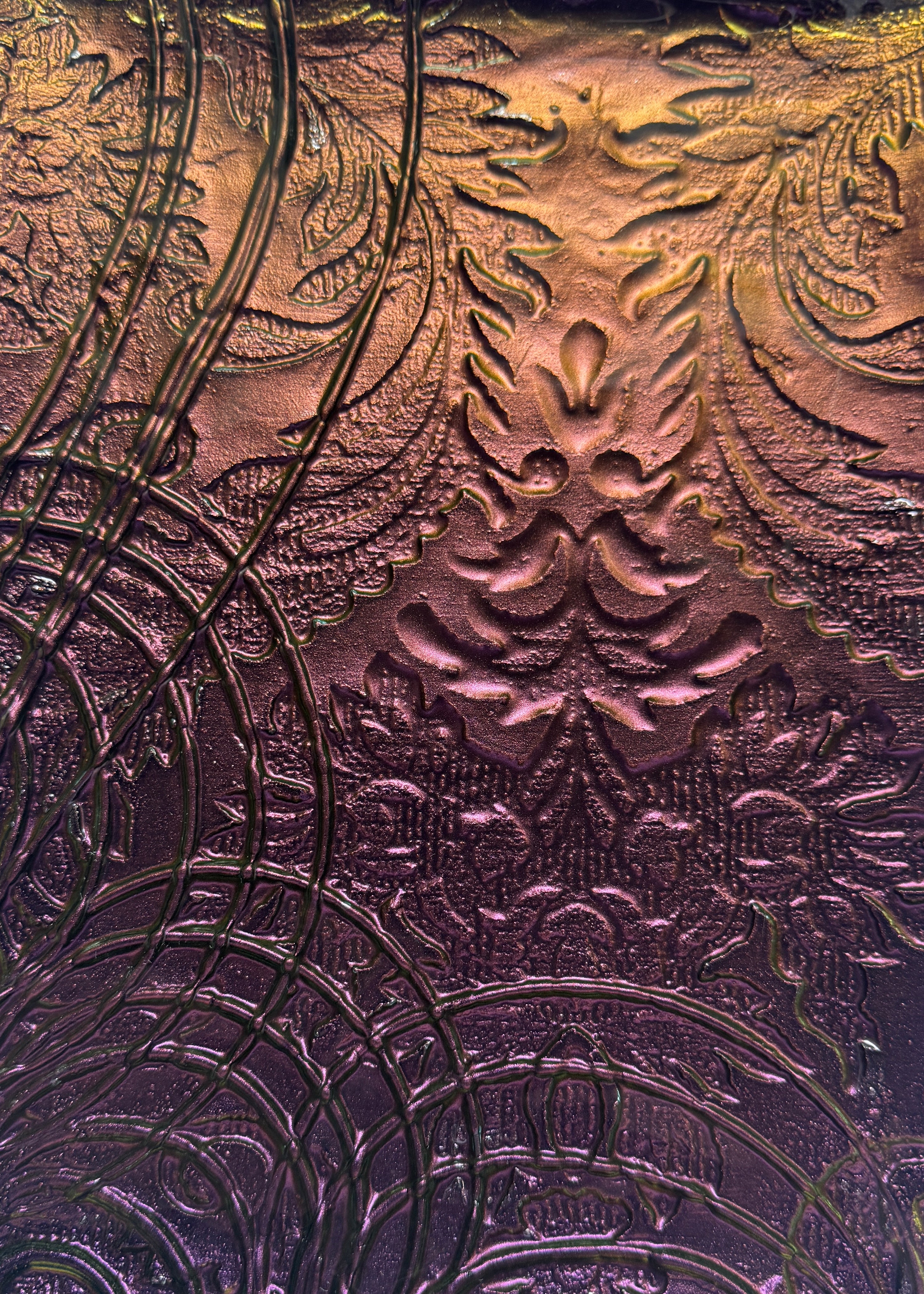 Small Hand Held Platter - Anaglypta
