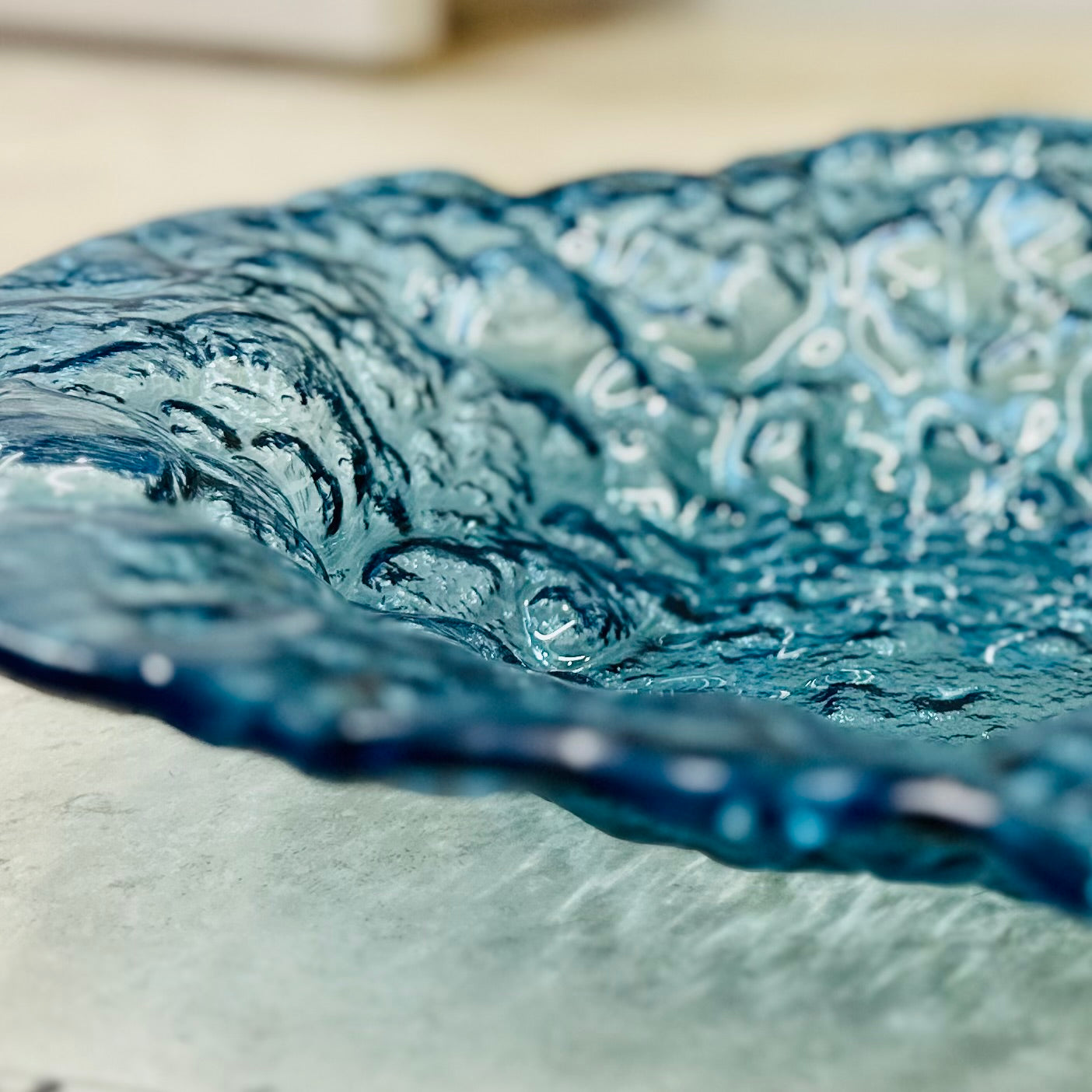 Blue Adrift handmade Glass Bowl