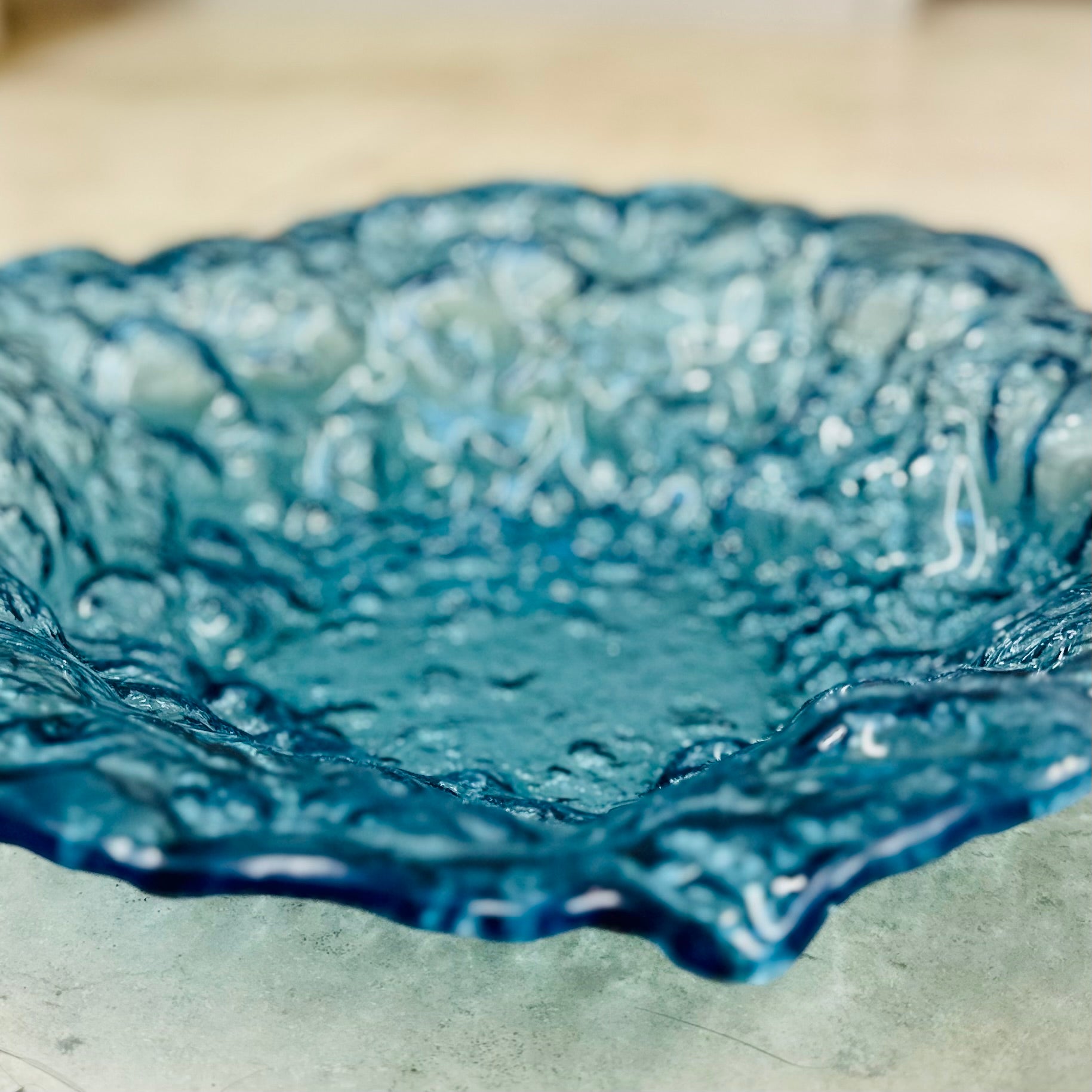 Blue Adrift handmade Glass Bowl