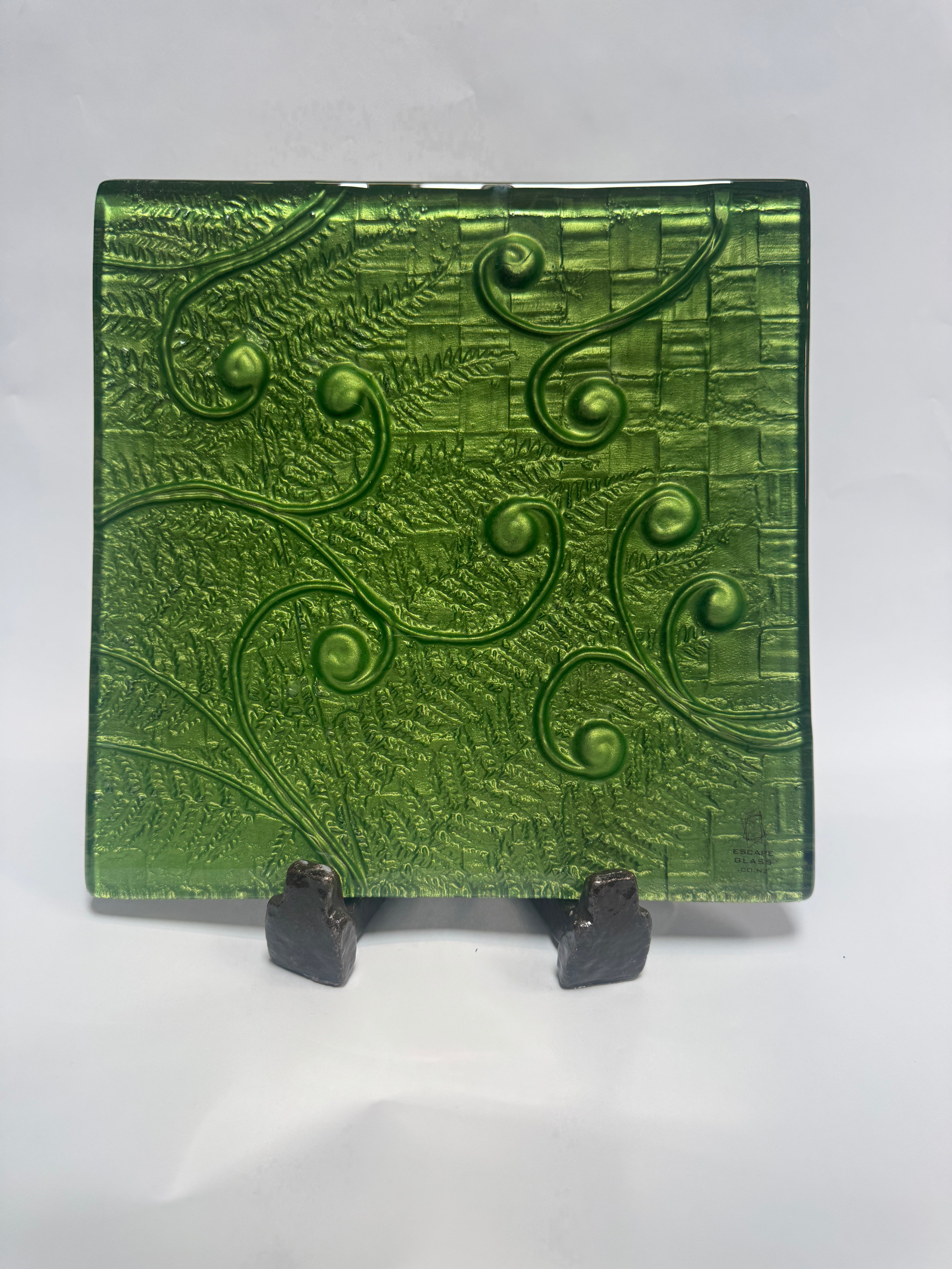 Koru, Fern & Flax - 25cm Square Platter