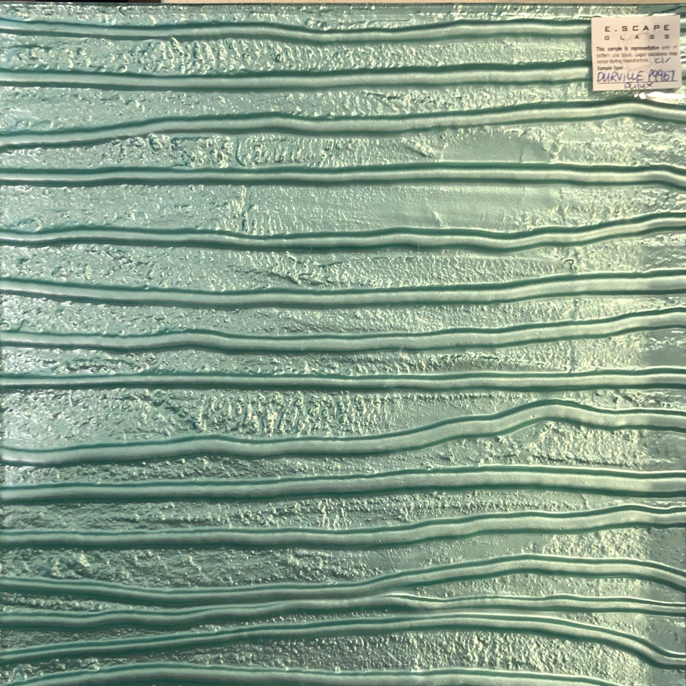Escape Route Slumped Glass Pattern Sample for Splashbacks windows doors balustrade and more