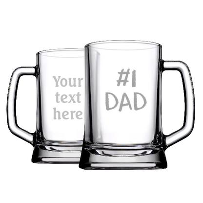 Etched Beer Mugs - fathers day