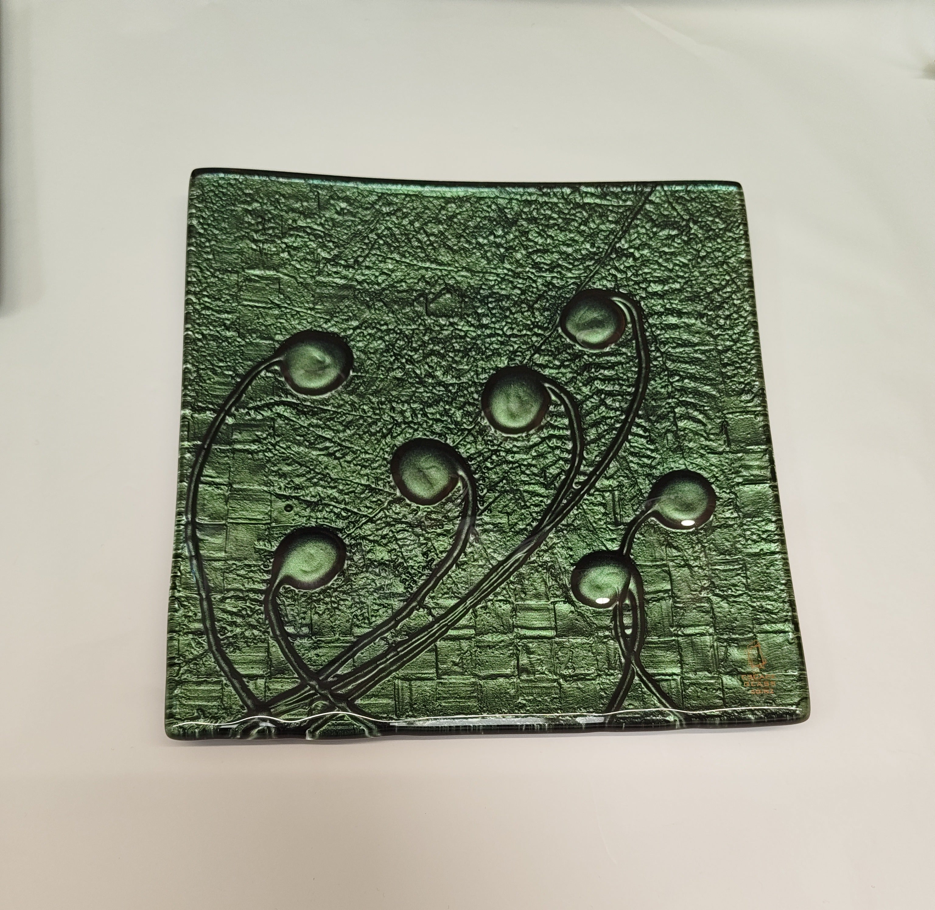 25cm Square Platter - Koru & Fern