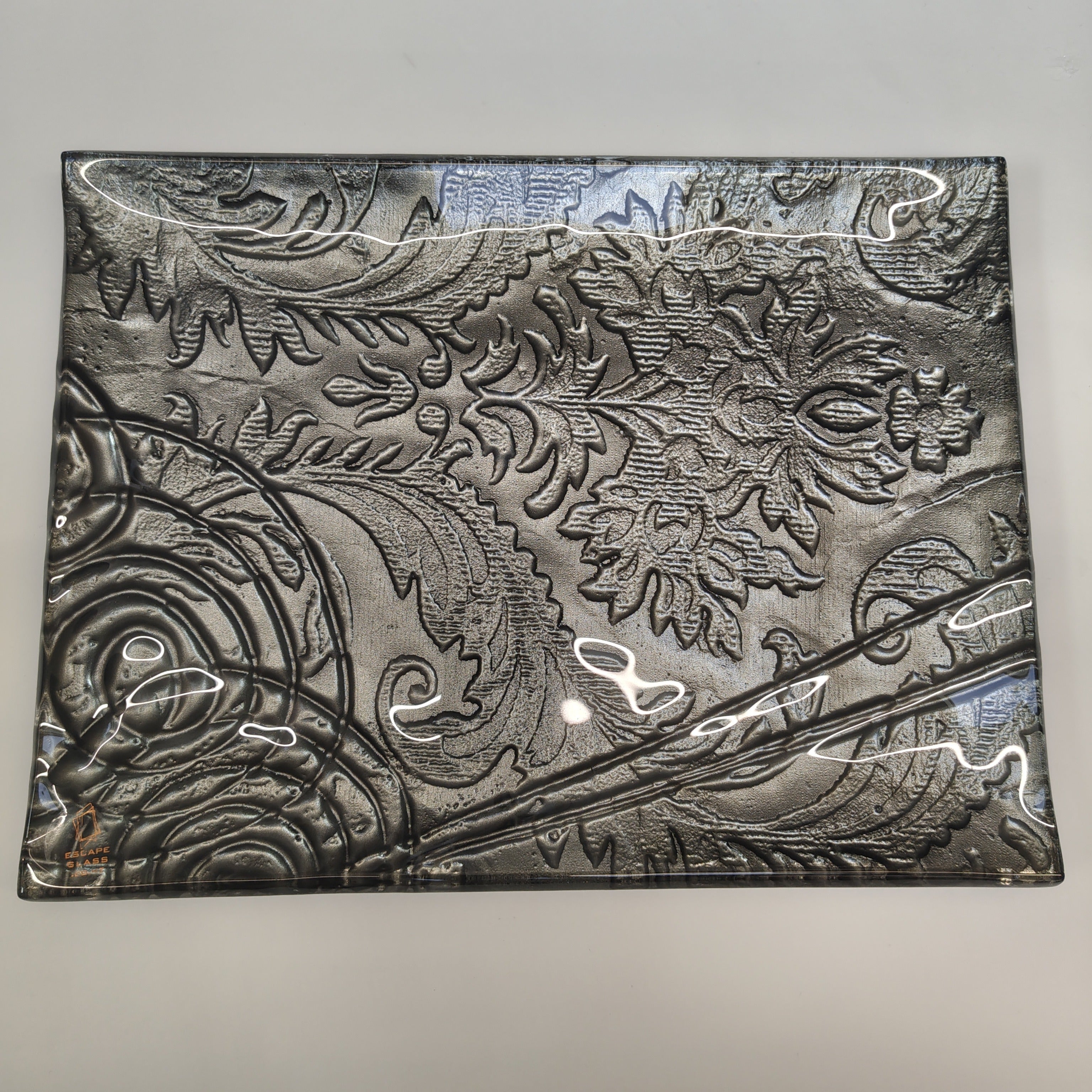 Rectangular Platter - Anaglypta Swirl