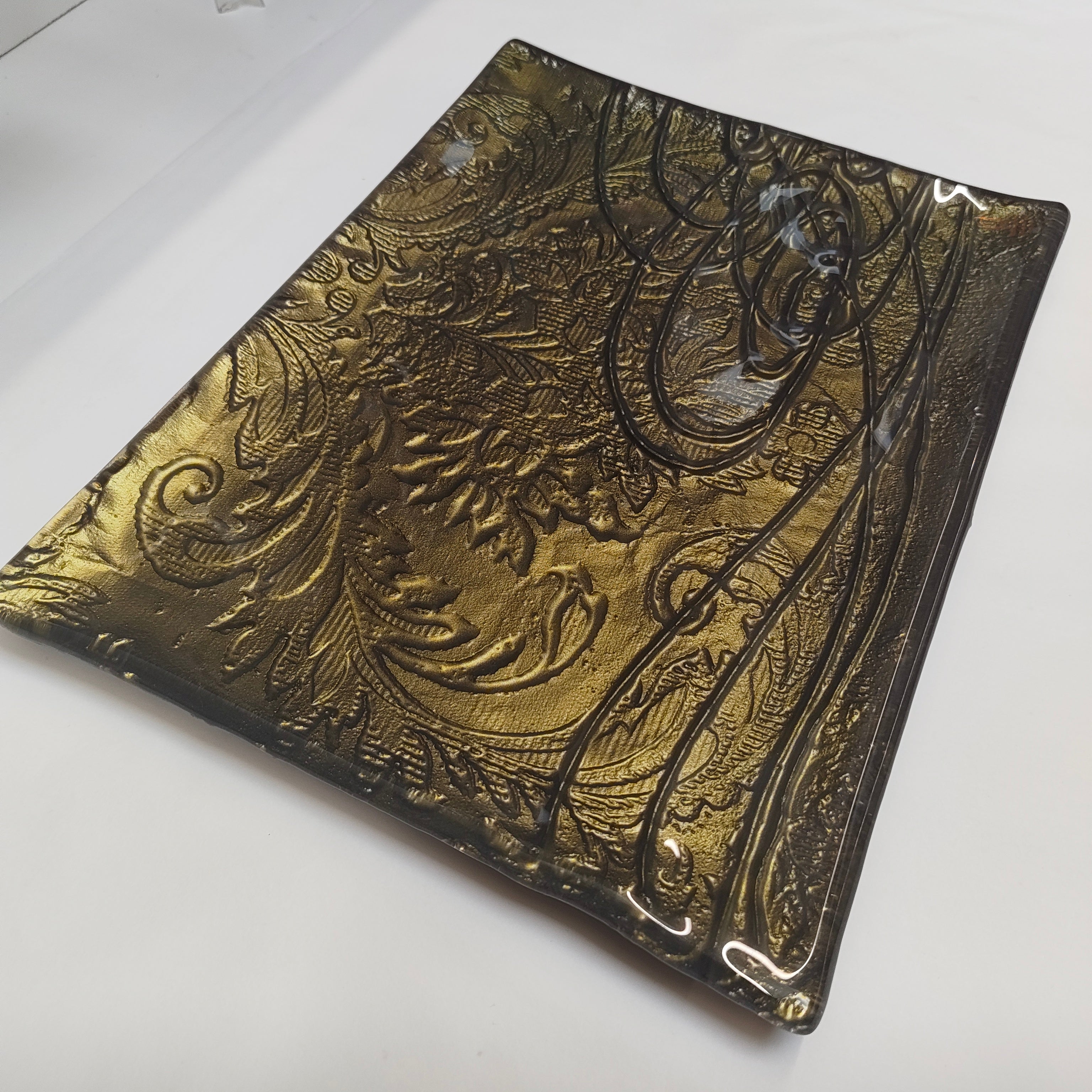 Rectangular Platter - Anaglypta Swirl