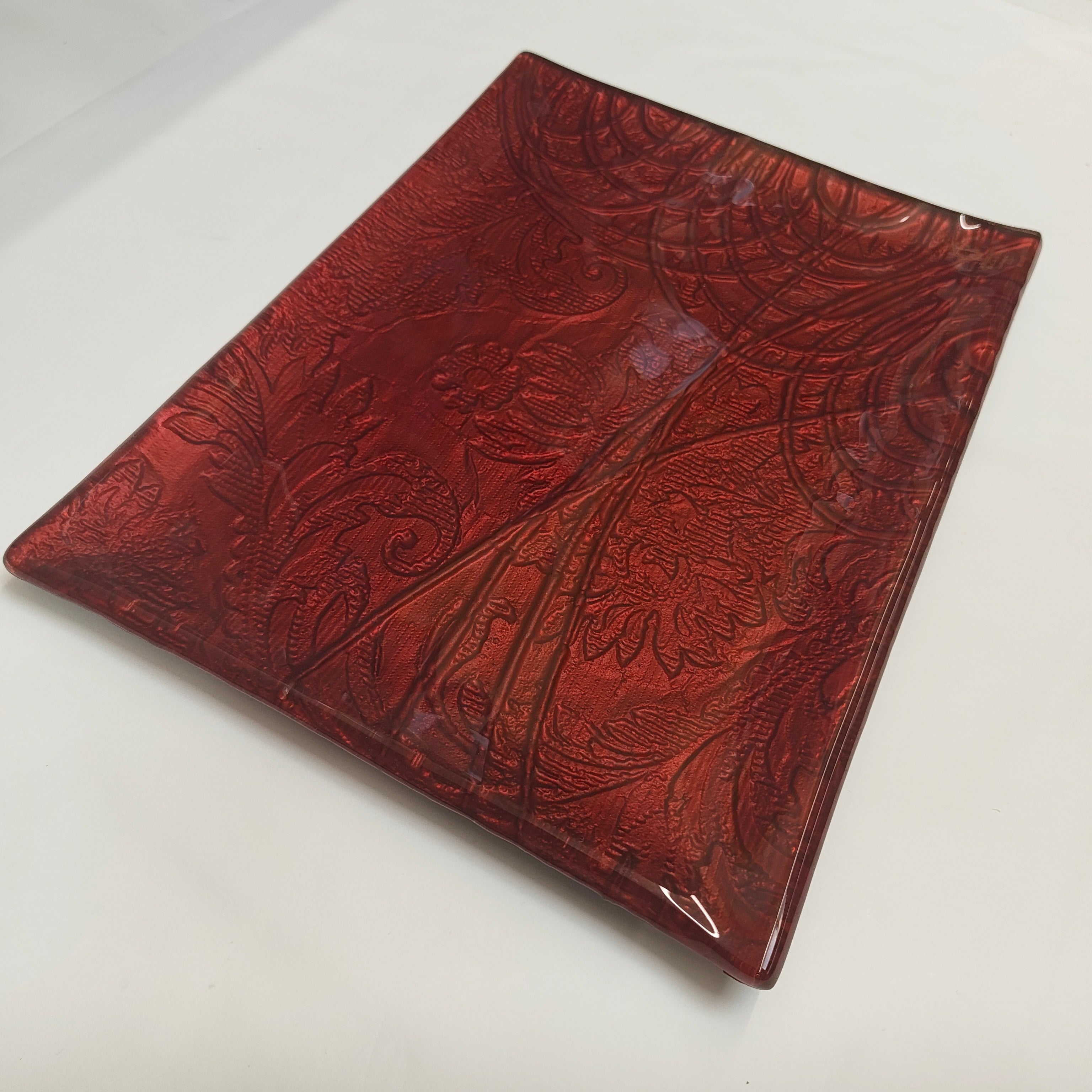 Rectangular Platter - Anaglypta Swirl