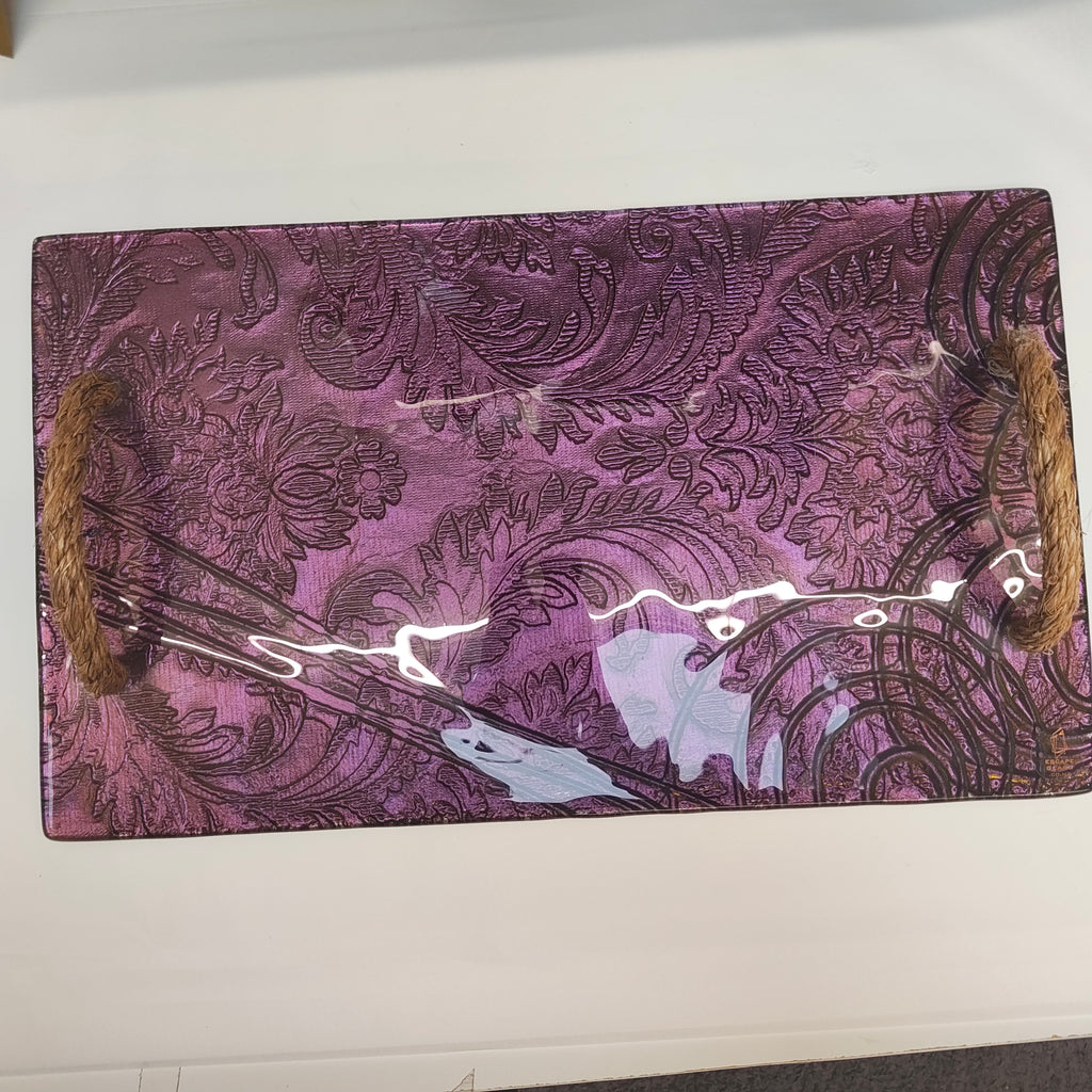 Large Rope Handle Platter - Anaglypta