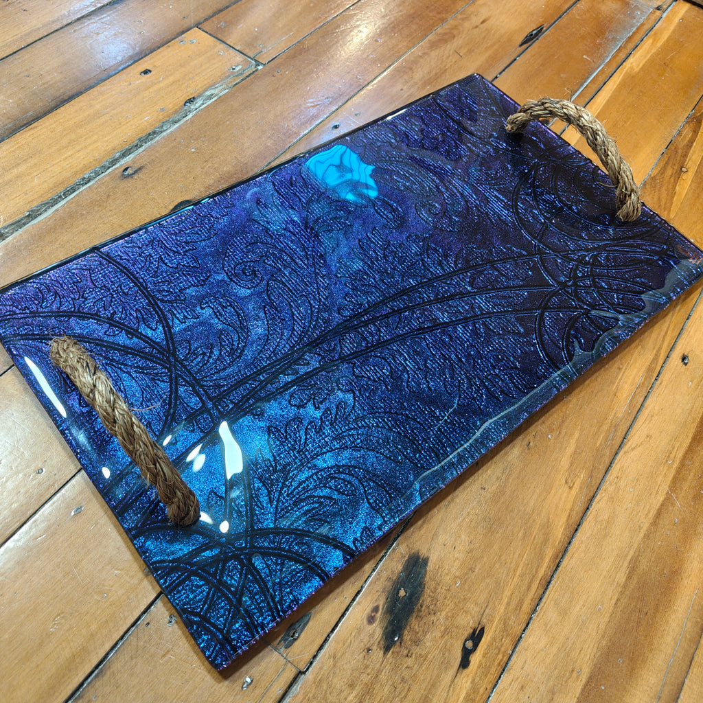 Large Rope Handle Platter - Anaglypta