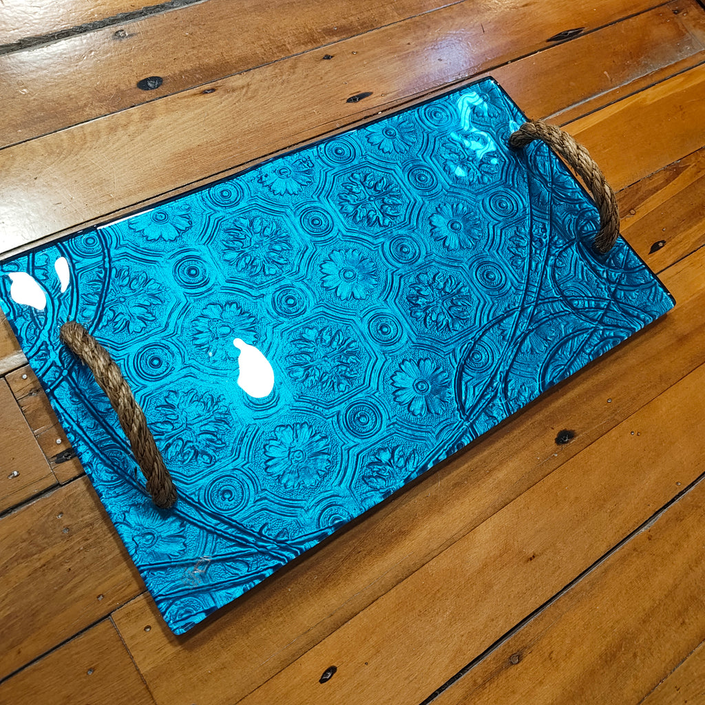 Large Rope Handle Platter - Anaglypta