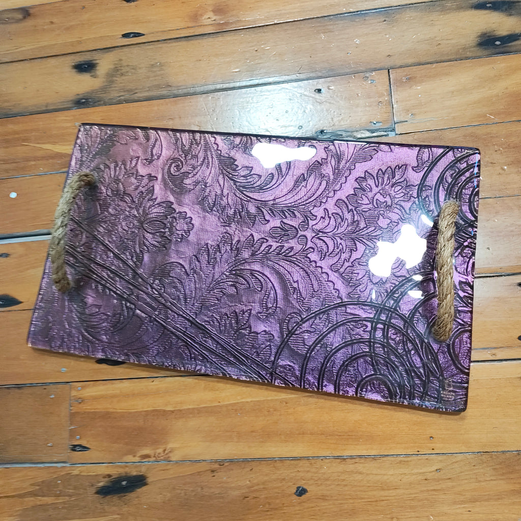 Large Rope Handle Platter - Anaglypta