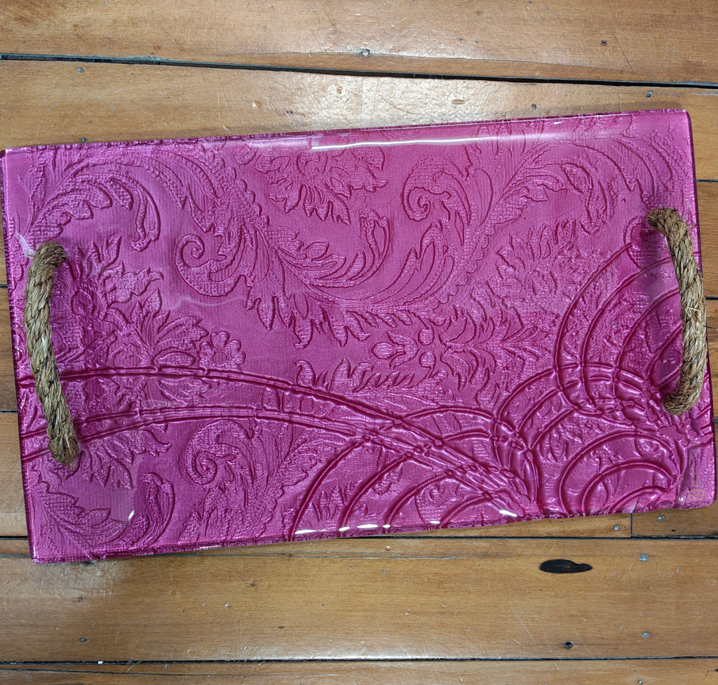 Large Rope Handle Platter - Anaglypta