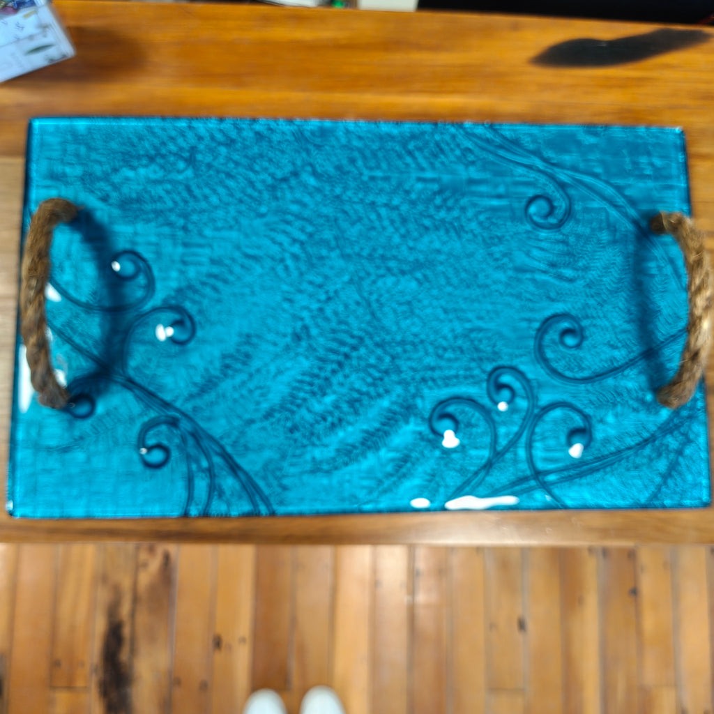 Large Rope Handle - Koru, Flax & Fern