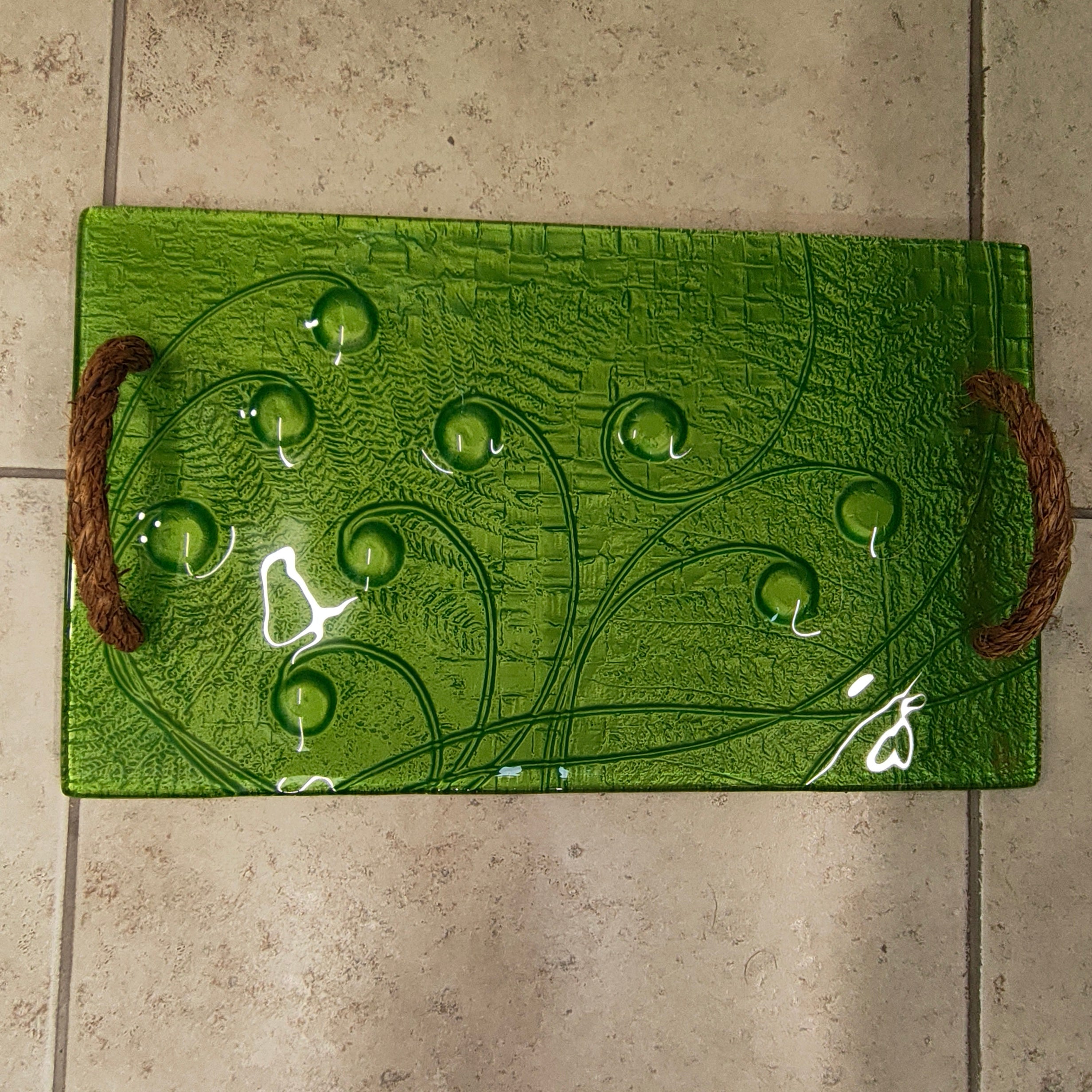 Large Rope Handle - Koru, Flax & Fern