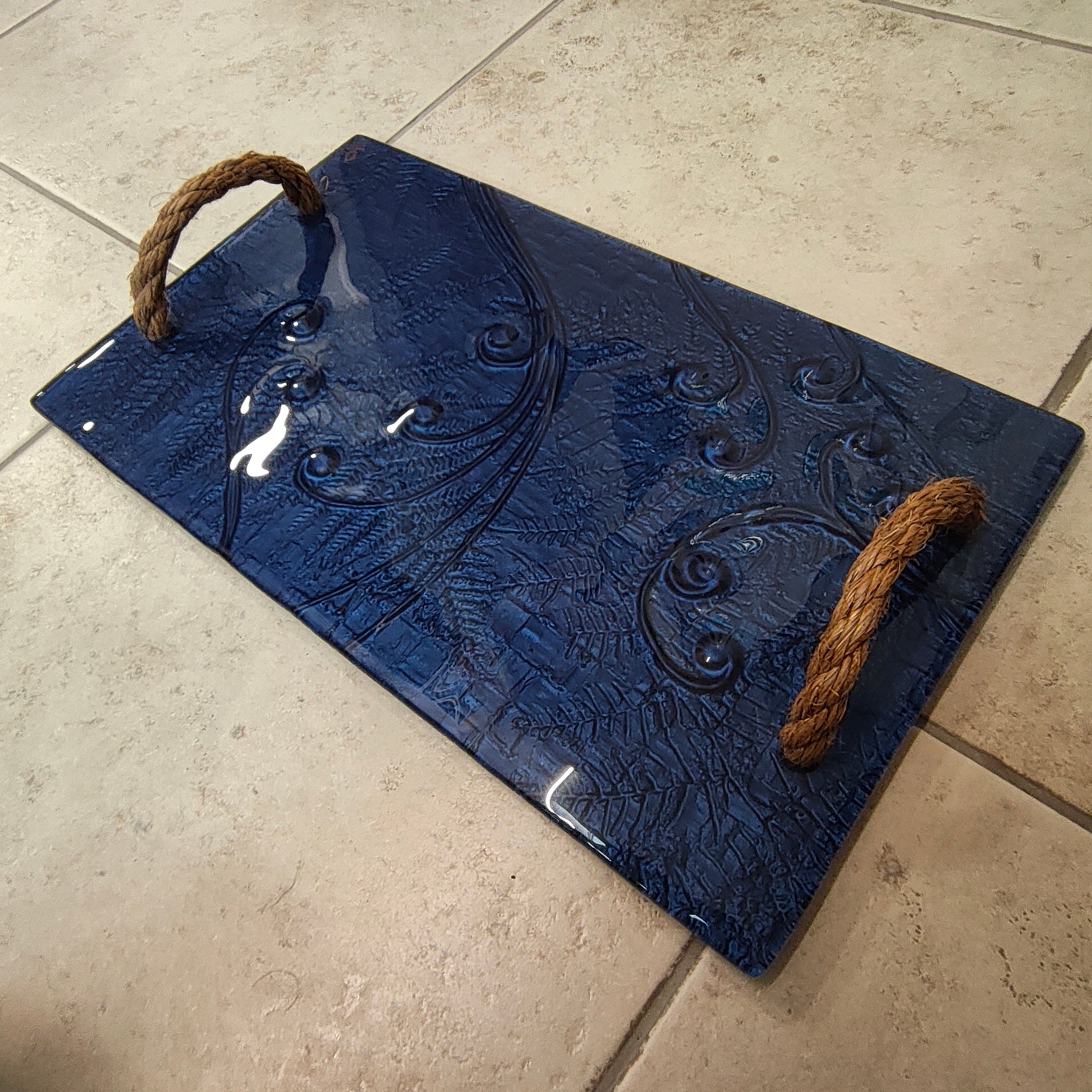Large Rope Handle - Koru, Flax & Fern