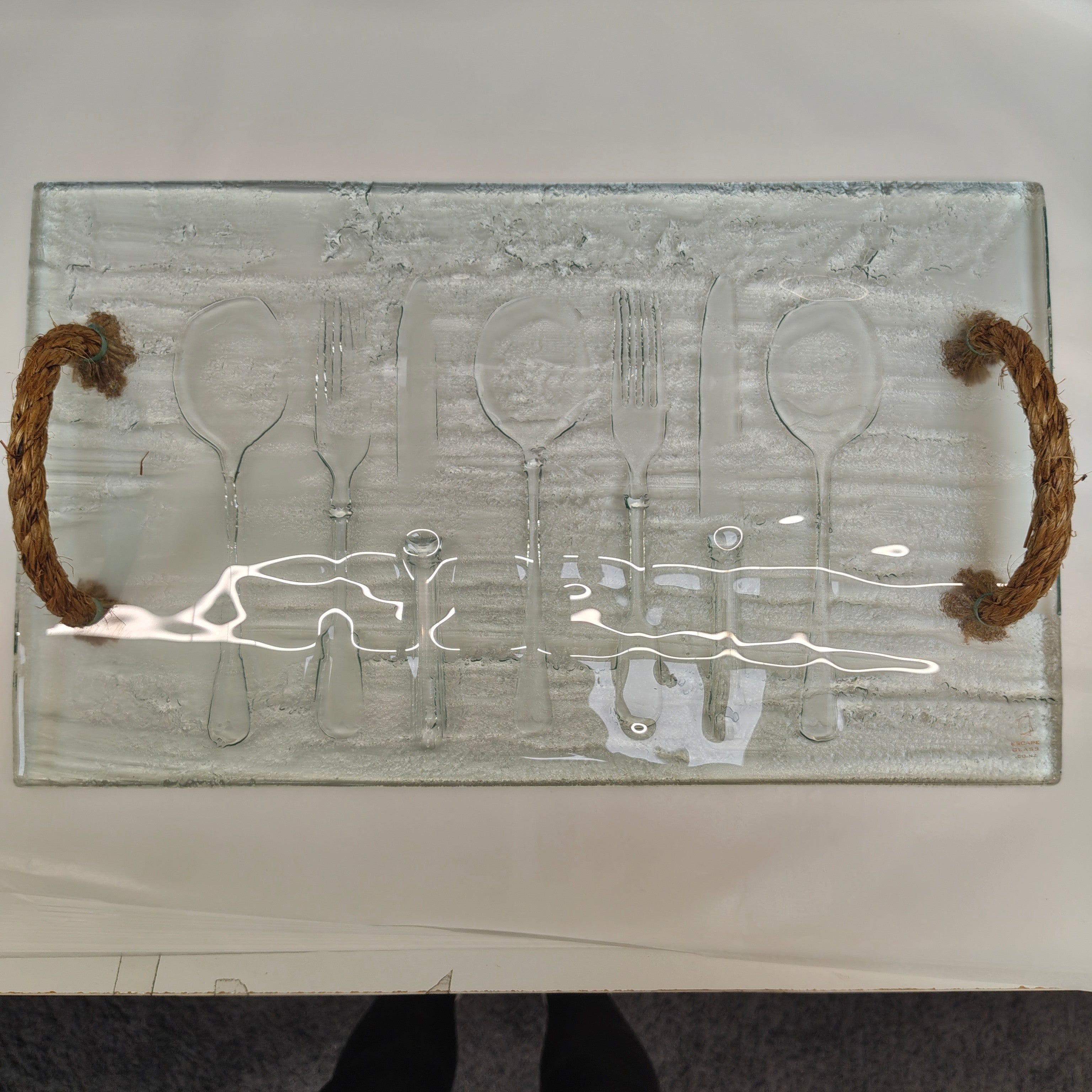 Large Rope Handle Platter - Cutlery