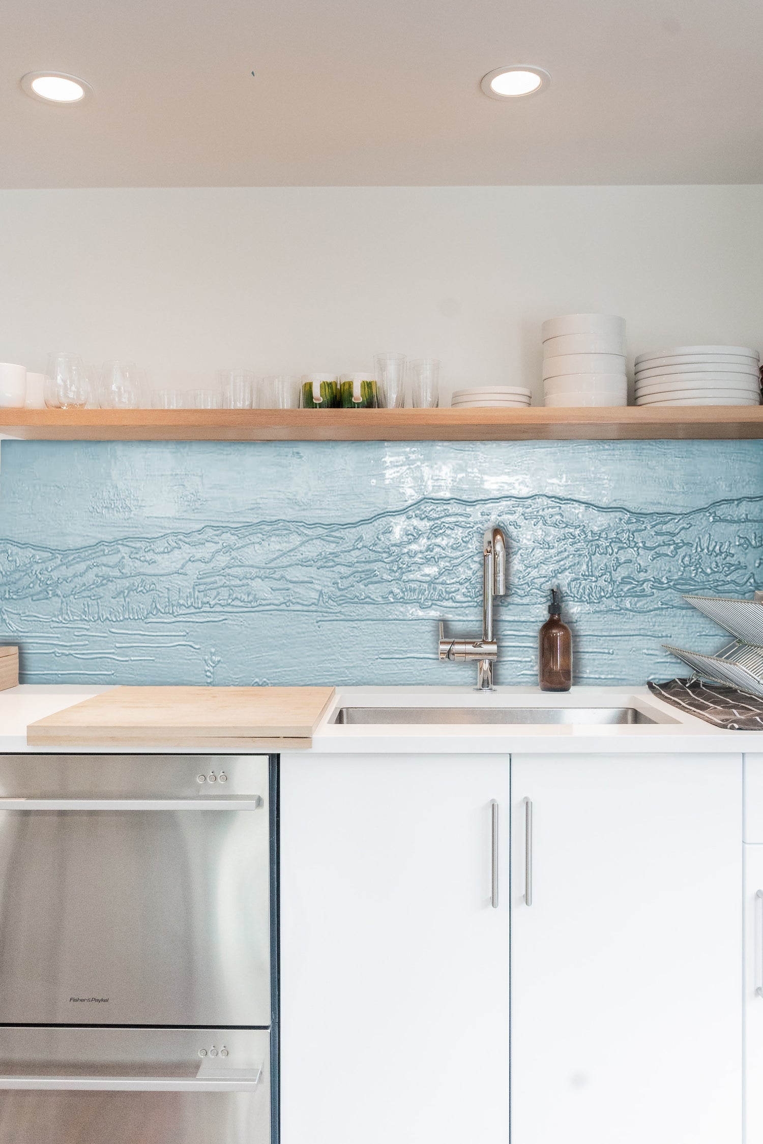 Escape Glass - Slumped Textured Glass Splashbacks, showers, art & more