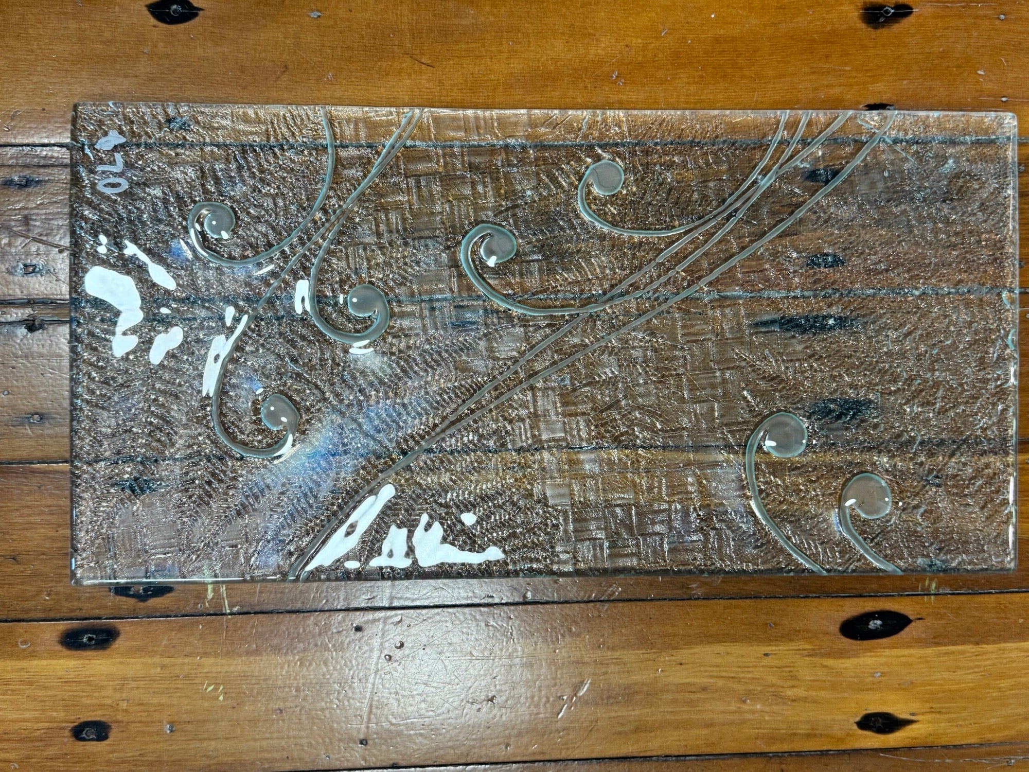 Large Platter - Clear Koru Fern