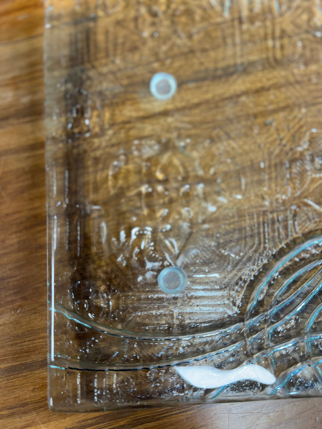 Clear Anaglypta 200sq Platter